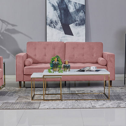 Sloan 3-Seater Velvet Sofa with 2 Cushions-Sofas-image-0