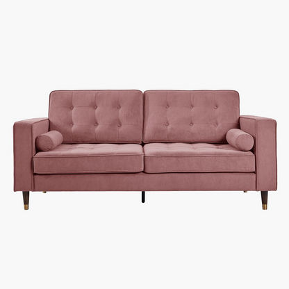 Sloan 3-Seater Velvet Sofa with 2 Cushions-Sofas-image-1