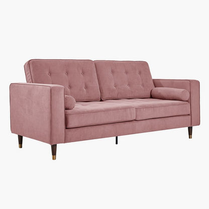 Sloan 3-Seater Velvet Sofa with 2 Cushions-Sofas-image-2