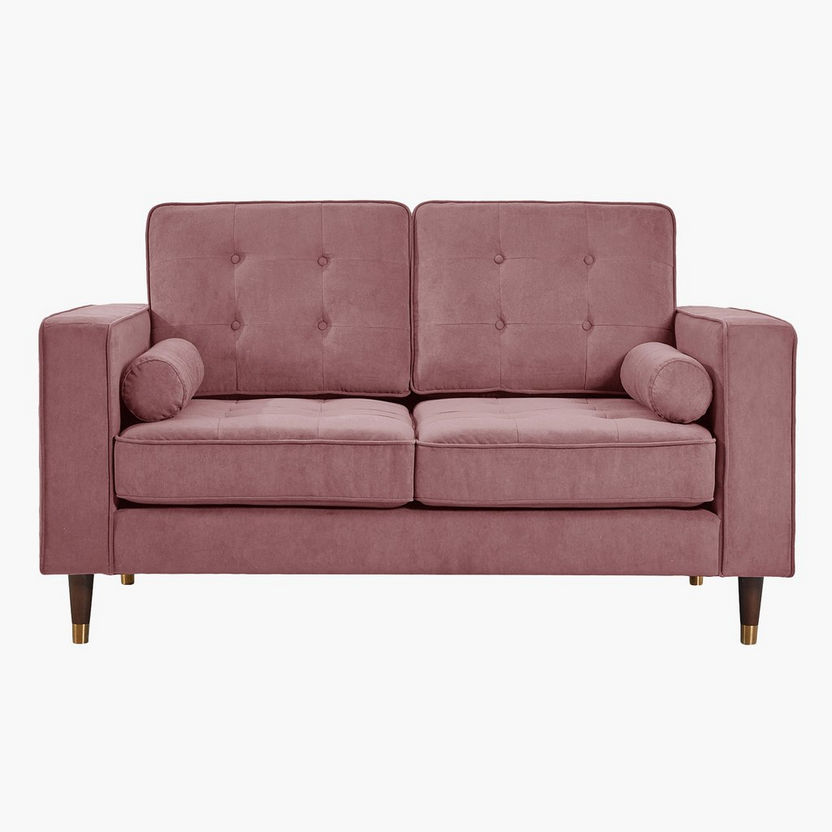 Sloan 2-Seater Velvet Sofa with 2 Cushions-Sofas-image-1