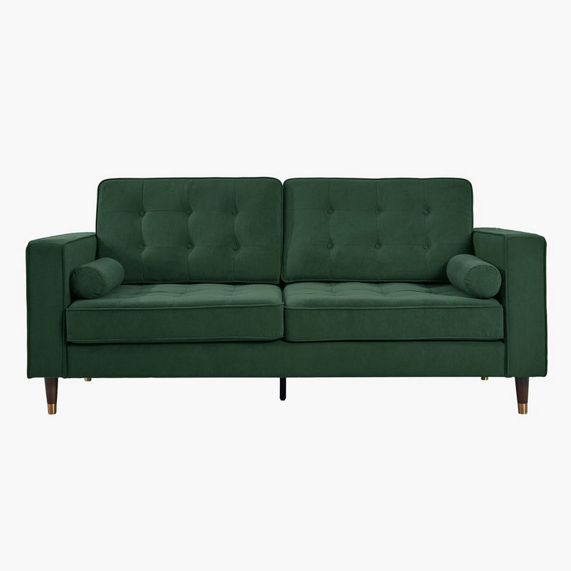 Sloan 3-Seater Velvet Sofa with 2 Cushions-Sofas-image-0