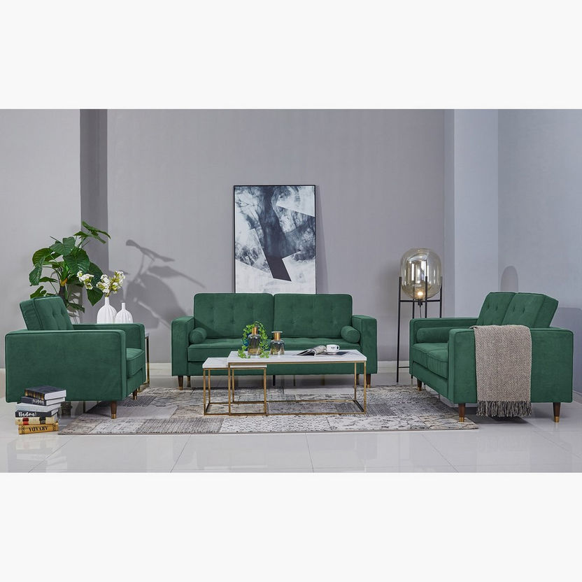 Sloan 3-Seater Velvet Sofa with 2 Cushions-Sofas-image-6