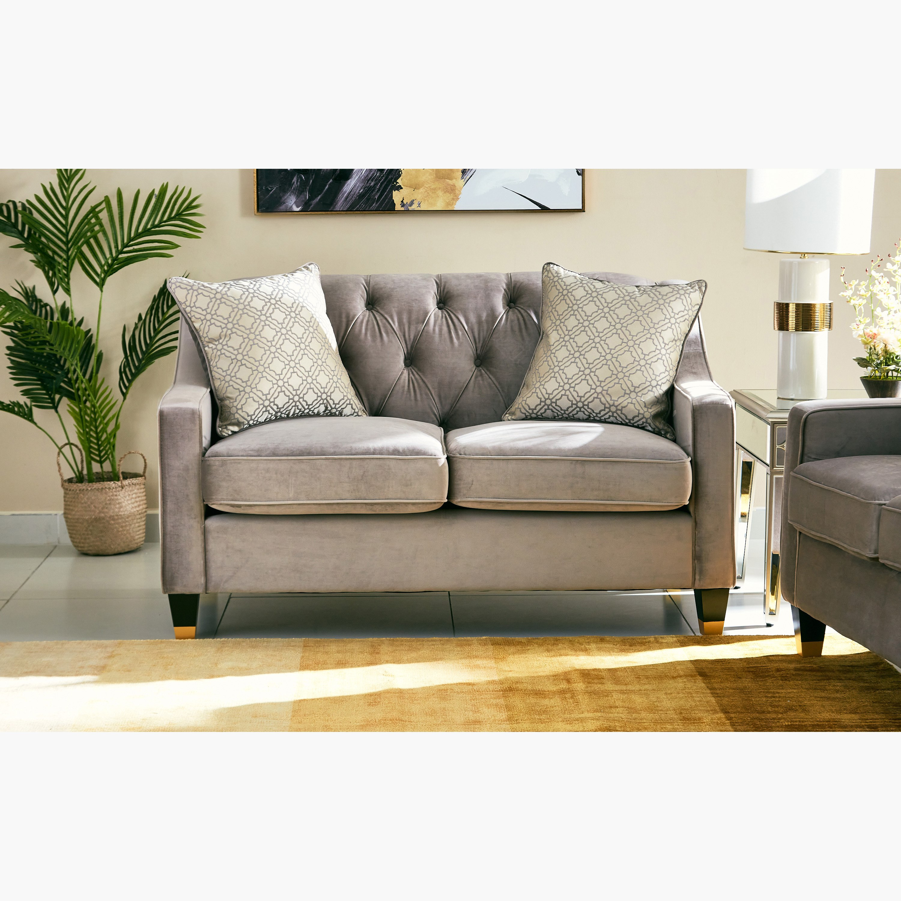 Charlotte 2-Seater Sofa with 2 Cushions-hbxlivingroom-sofasandarmchairs-sofas-image-1