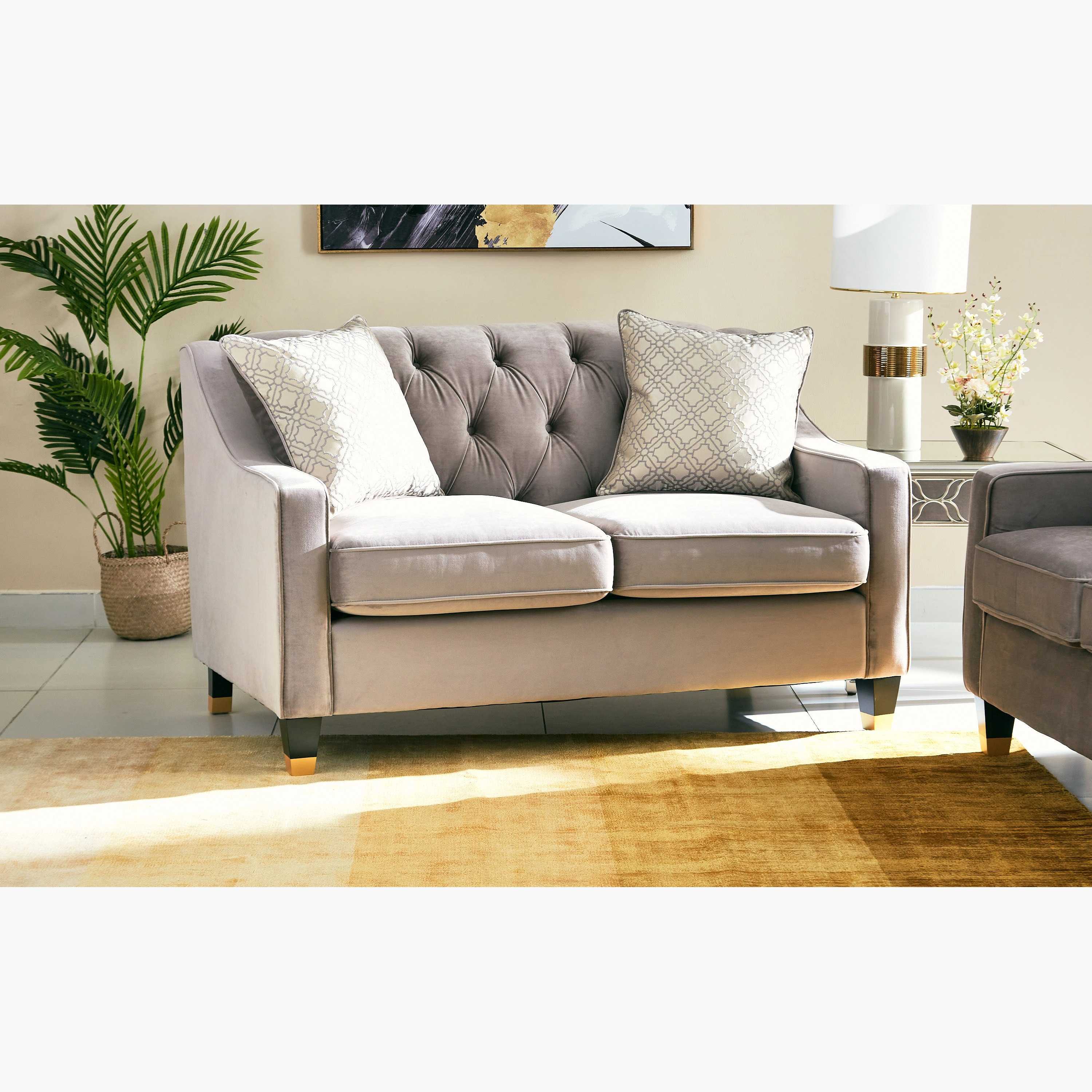 Charlotte 2-Seater Sofa with 2 Cushions-hbxlivingroom-sofasandarmchairs-sofas-image-2