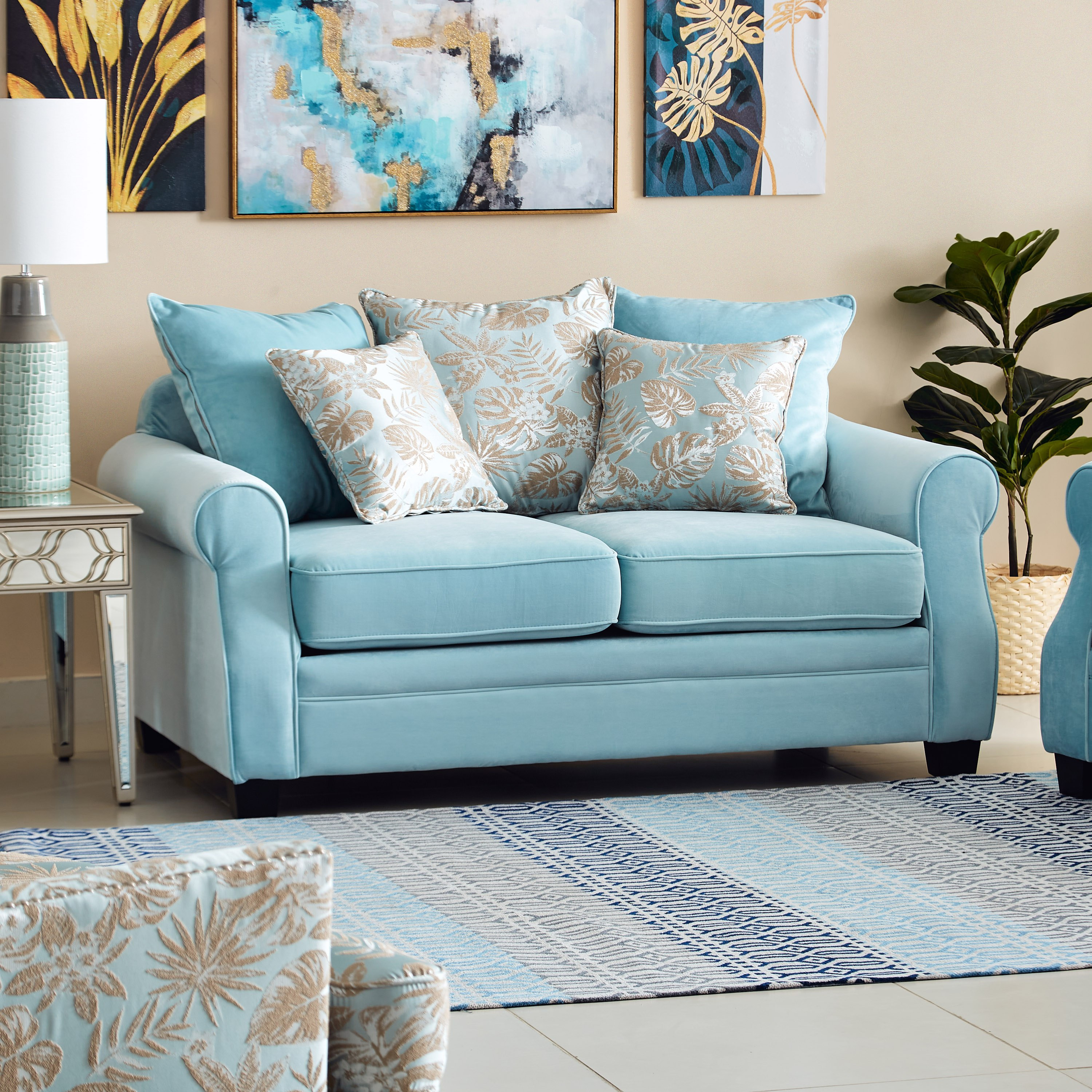 كنبة مقعدين بـ5 وسائد من ميراج-hbxlivingroom-sofasandarmchairs-sofas-image-1