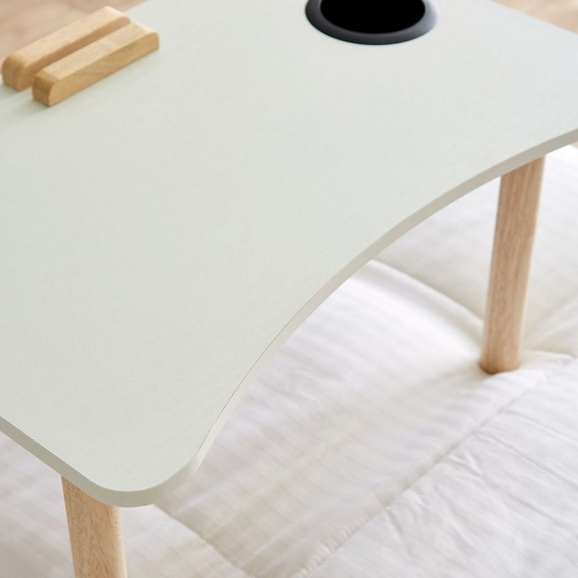 Multipurpose Laptop Table with Tablet and Cup Holder-End Tables-image-2