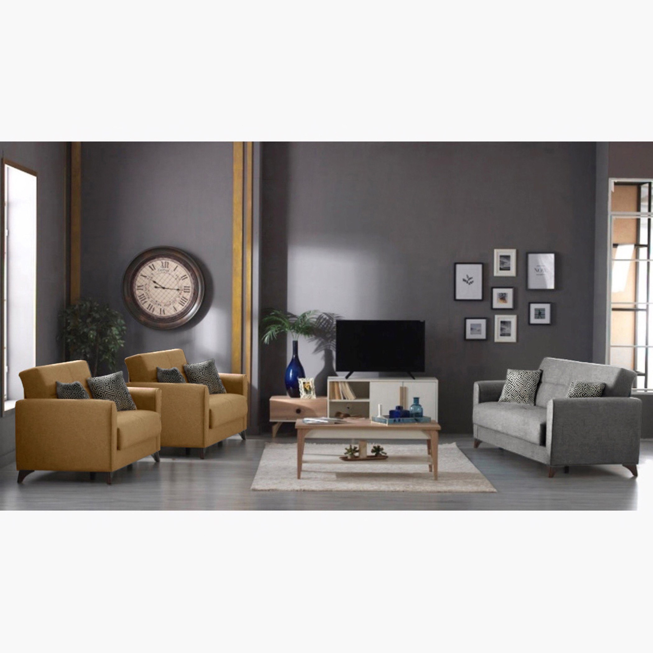 طقم كنب سرير قماشي 3+2+2 مقاعد مع وحدة تخزين و6 وسائد من كونكورد-hbxlivingroom-sofasandarmchairs-sofas-image-1