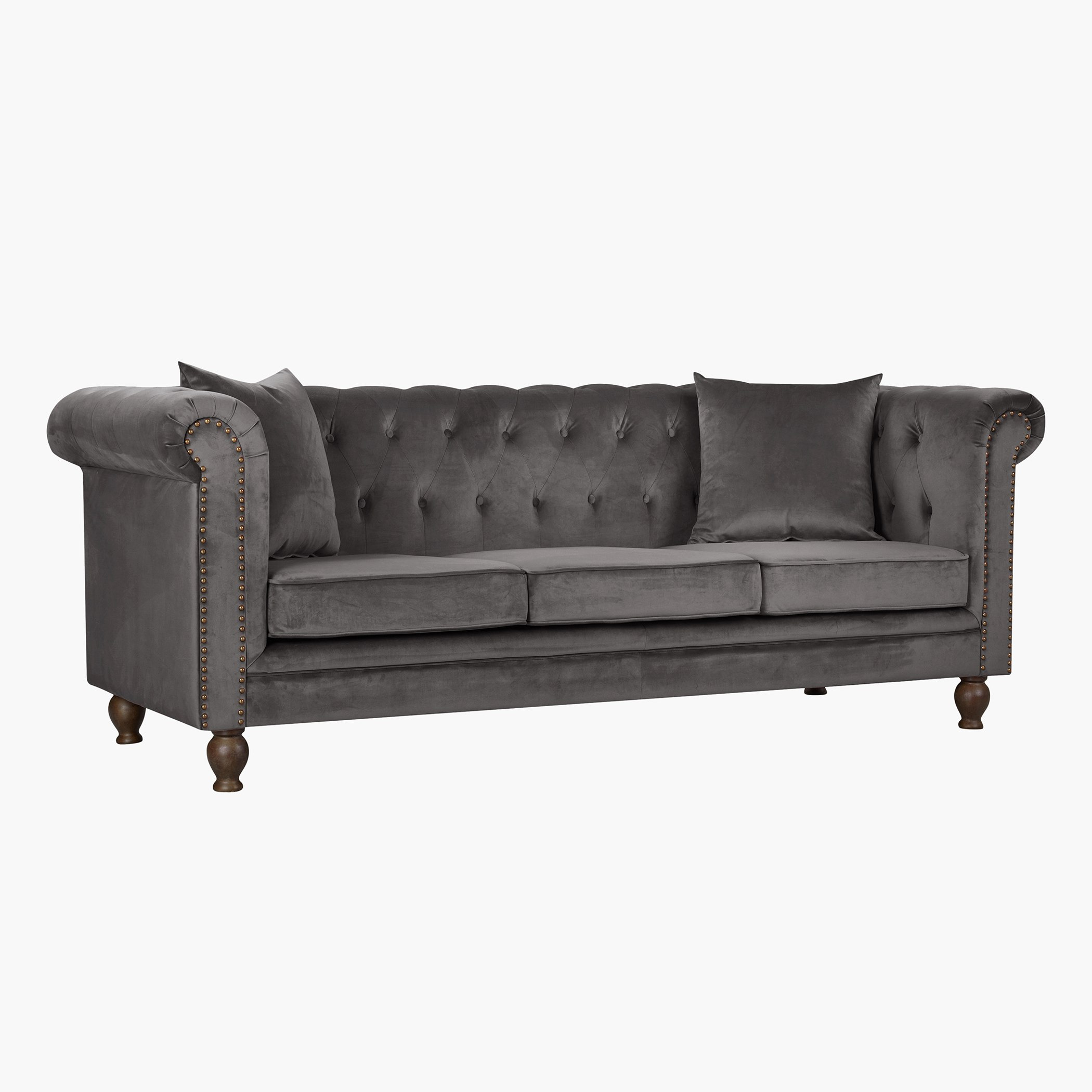 كنبة مخمليّة معنقدة 3 مقاعد مع وسادتين من صوفيا-hbxlivingroom-sofasandarmchairs-sofas-image-3