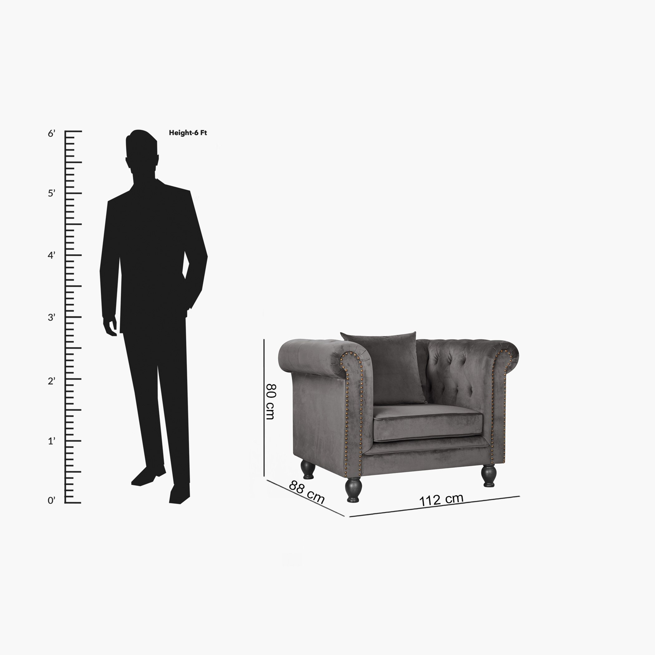 كرسي مخملي معنقد مقعد واحد بمساند ذراعين و وسادة من صوفيا-hbxlivingroom-sofasandarmchairs-sofas-image-7