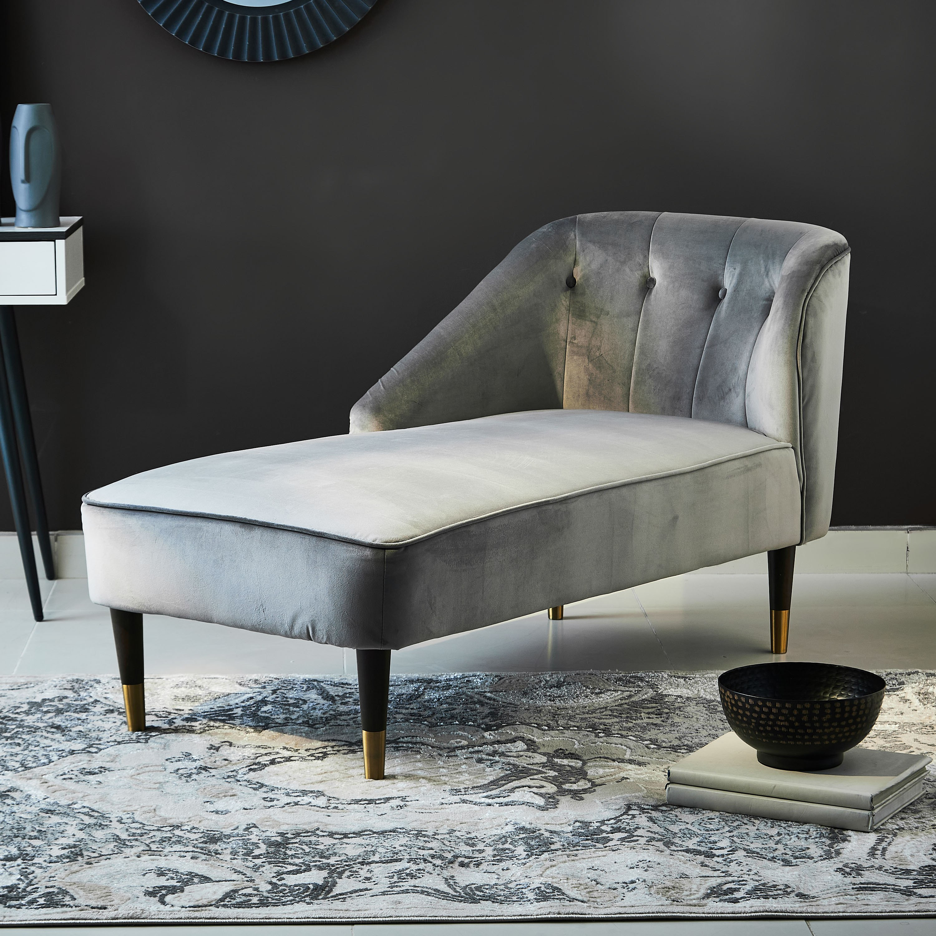 Velvet chaise deals