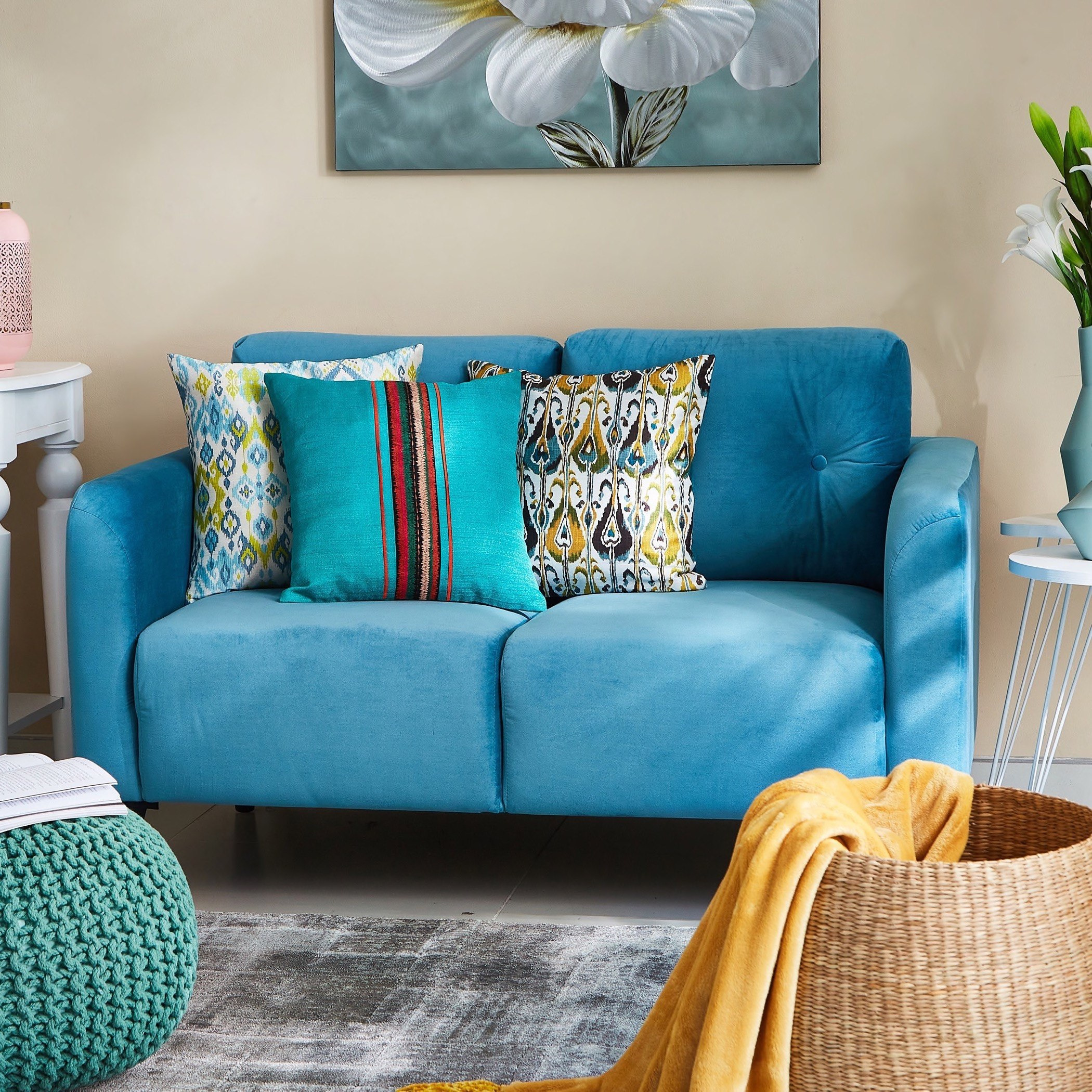 غطاء وسادة دوبيون بطبعات من إيكات - 40x40 سم-hbxhomeware-cushionsandcovers-cushioncovers-image-4