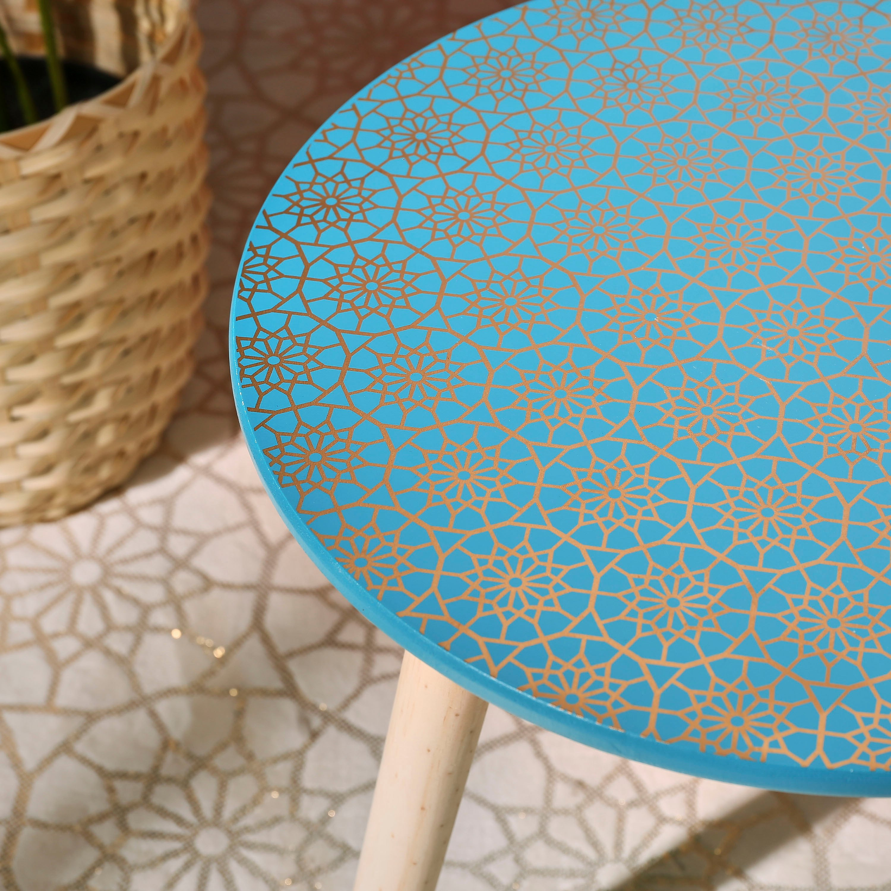 Mashrabiya Asher Jaali Print Table-hbxfurniture-livingroom-endtables-image-2