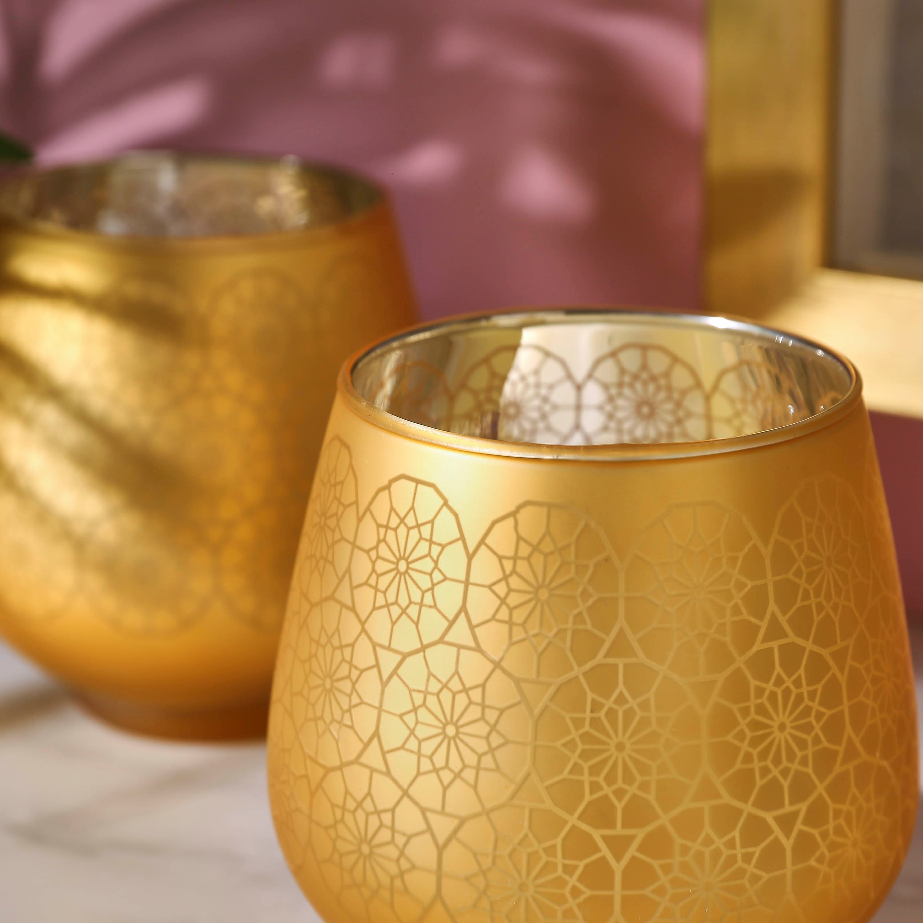 حامل شموع فوتيف زجاجي بيضاوي مشربية من آشر - طقم من قطعتين-hbxlivingroom-decorandaccessories-candleholders-image-3