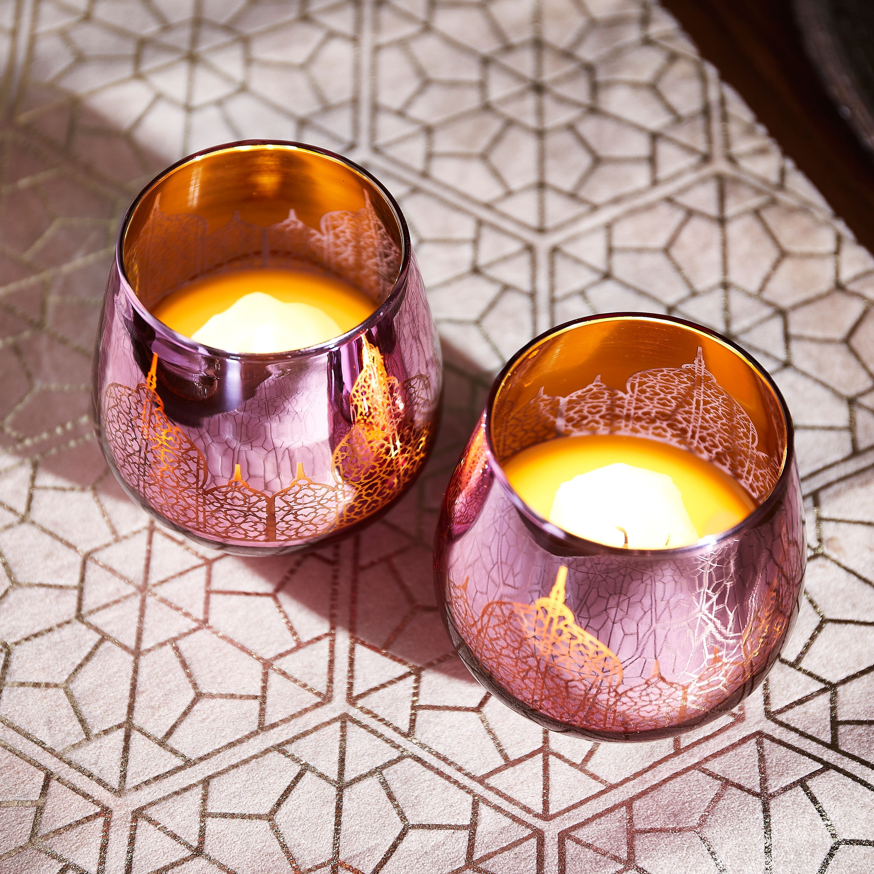 حامل شموع فوتيف زجاجي مسجد بيضاوي من آشر - طقم من قطعتين-hbxlivingroom-decorandaccessories-candleholders-image-2