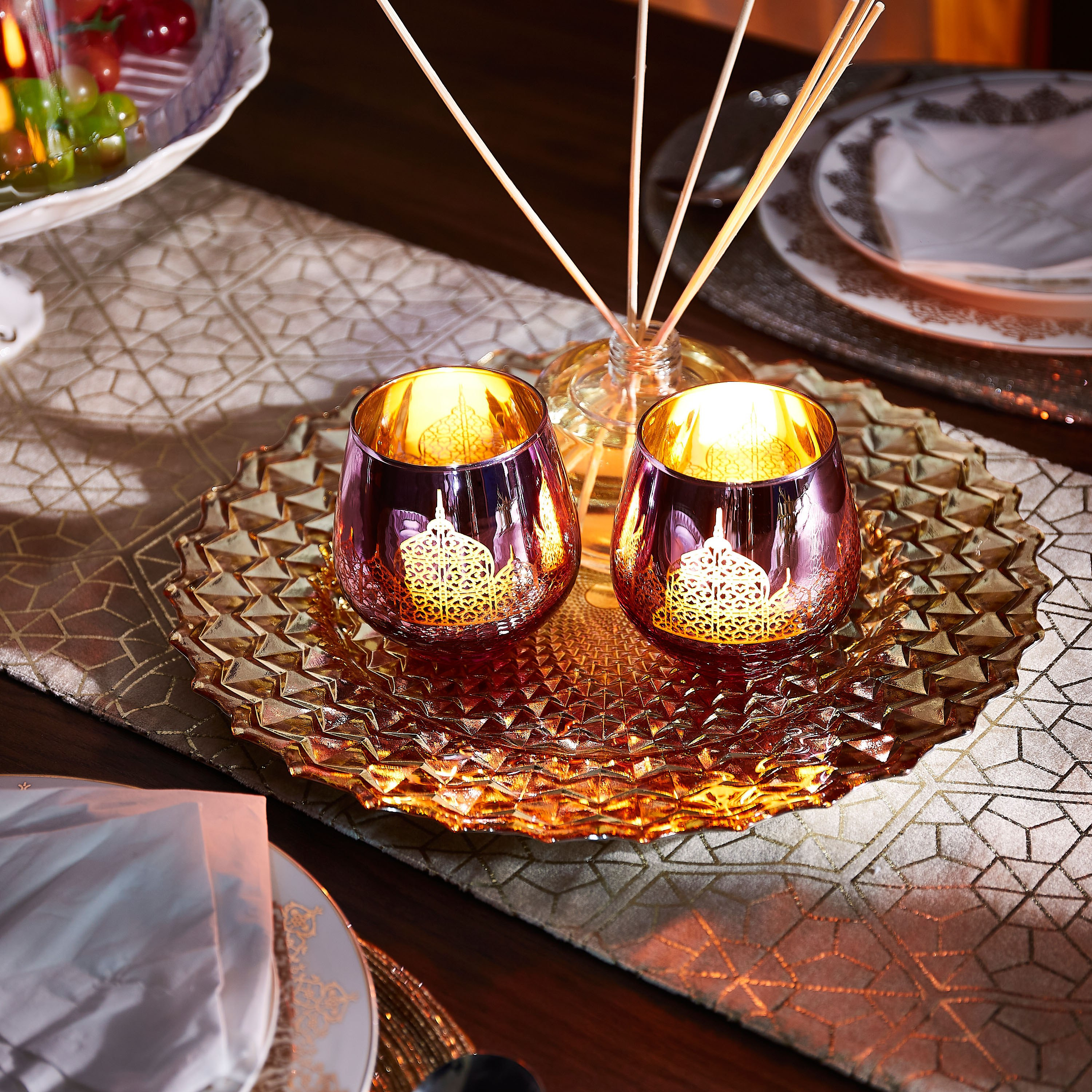 حامل شموع فوتيف زجاجي مسجد بيضاوي من آشر - طقم من قطعتين-hbxlivingroom-decorandaccessories-candleholders-image-3