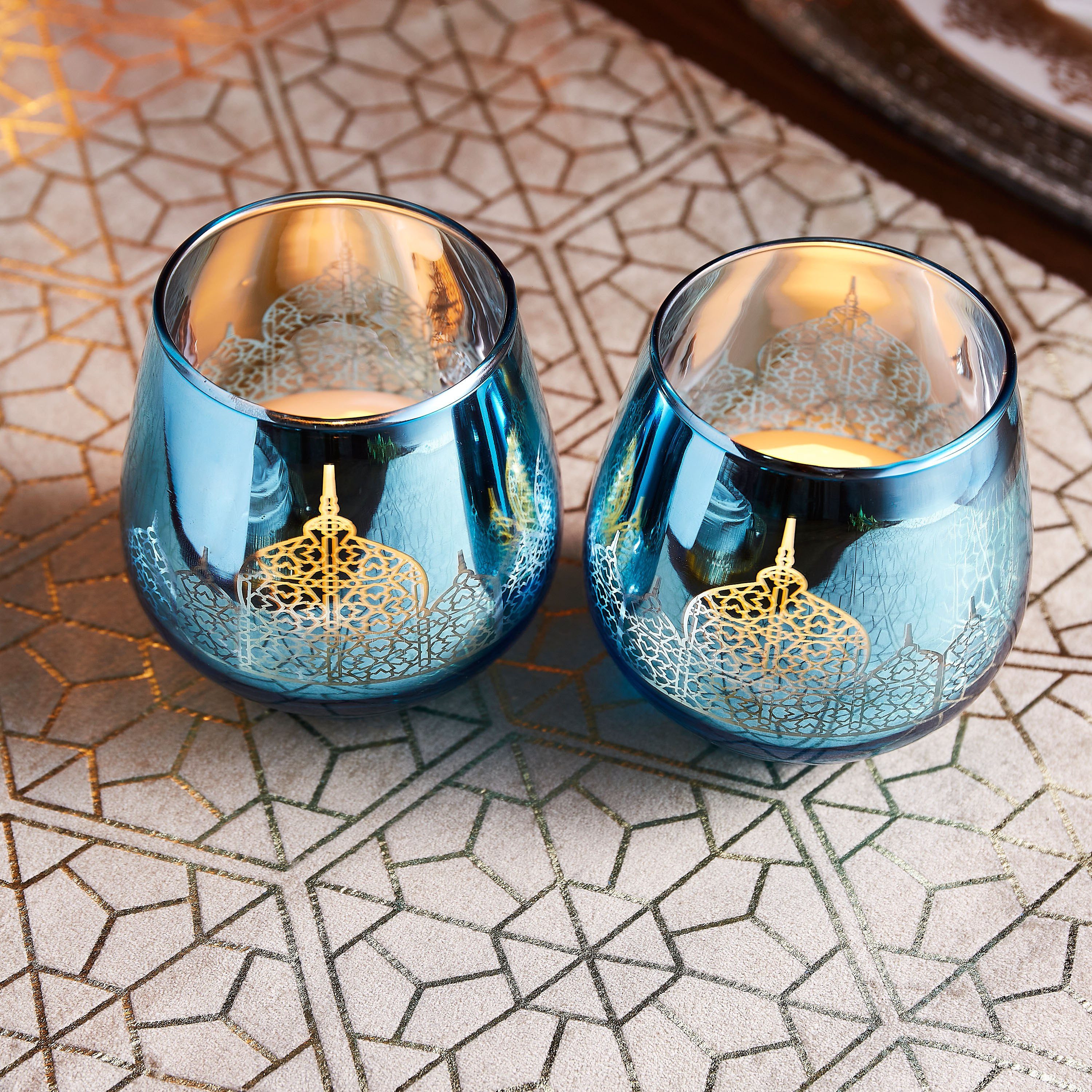 حامل شموع فوتيف زجاجي مسجد بيضاوي من آشر - طقم من قطعتين-hbxlivingroom-decorandaccessories-candleholders-image-2