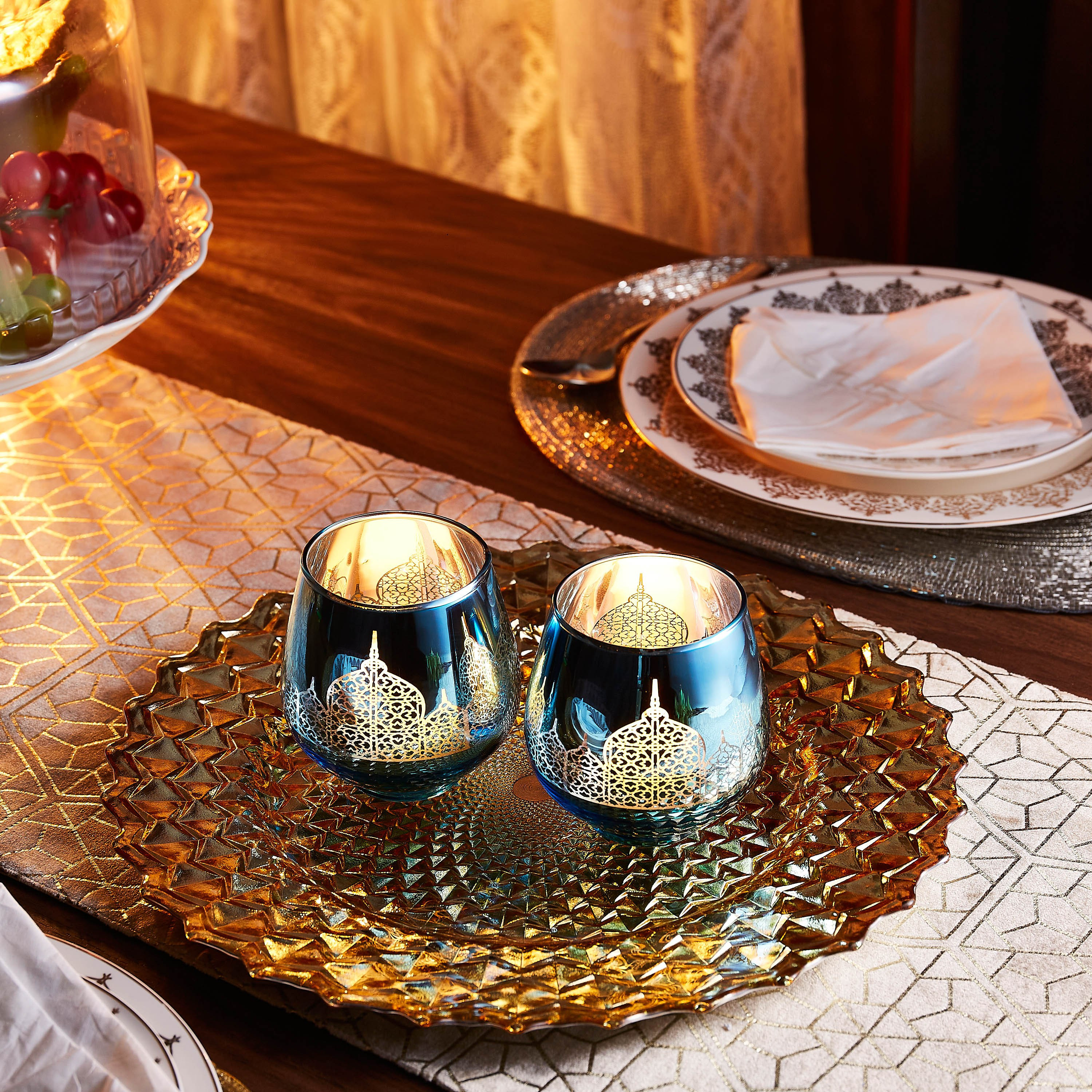 حامل شموع فوتيف زجاجي مسجد بيضاوي من آشر - طقم من قطعتين-hbxlivingroom-decorandaccessories-candleholders-image-3