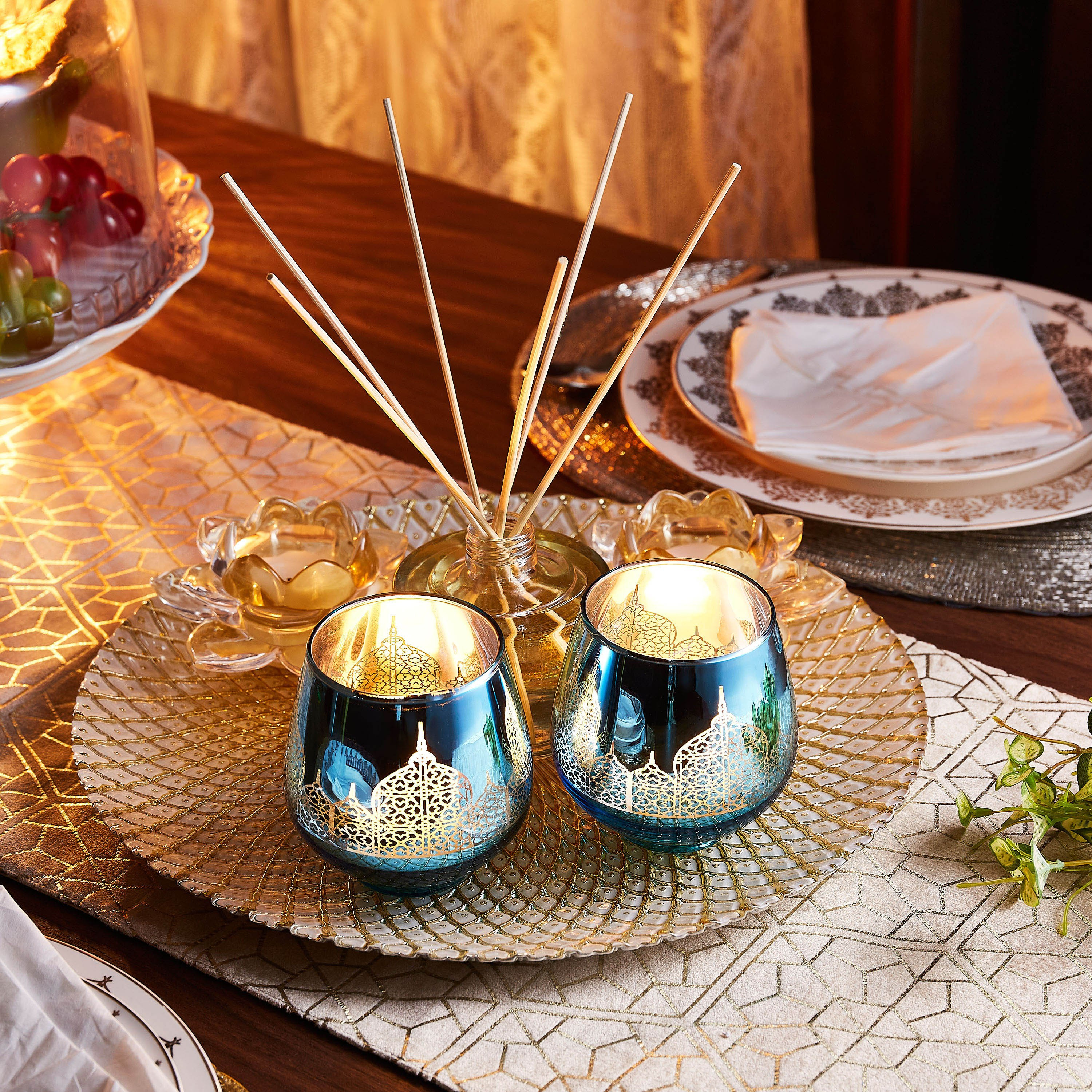 حامل شموع فوتيف زجاجي مسجد بيضاوي من آشر - طقم من قطعتين-hbxlivingroom-decorandaccessories-candleholders-image-4