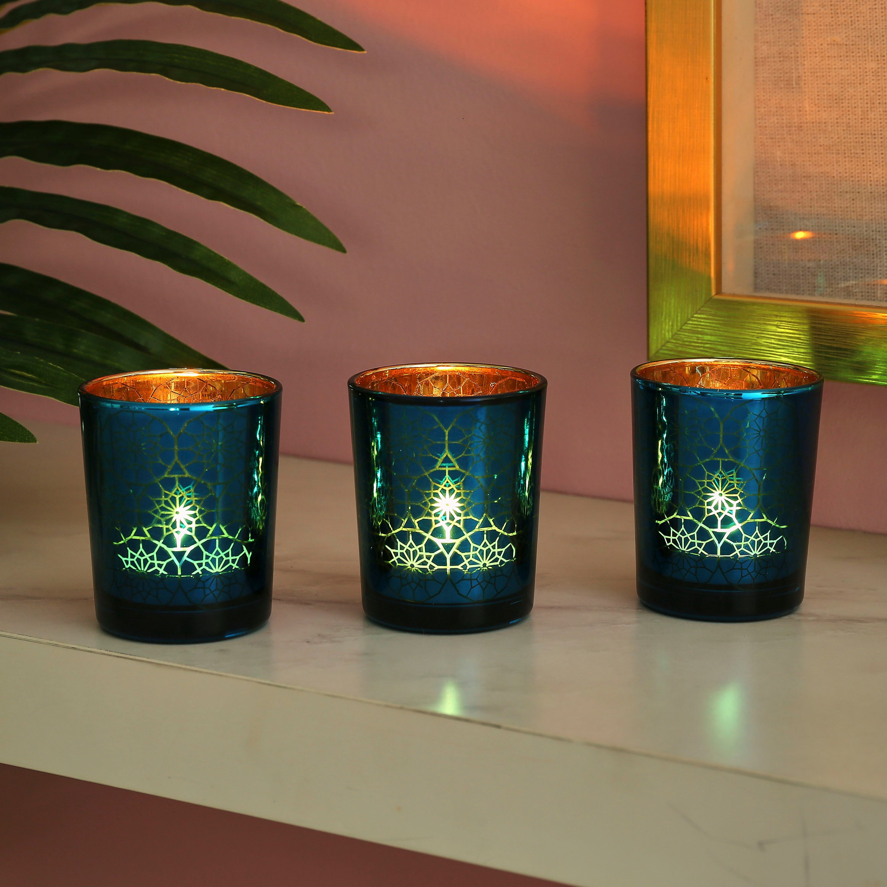 حامل شموع فوتيف مستقيم من مشربية آشر - طقم من 3 قطع-hbxlivingroom-decorandaccessories-candleholders-image-2