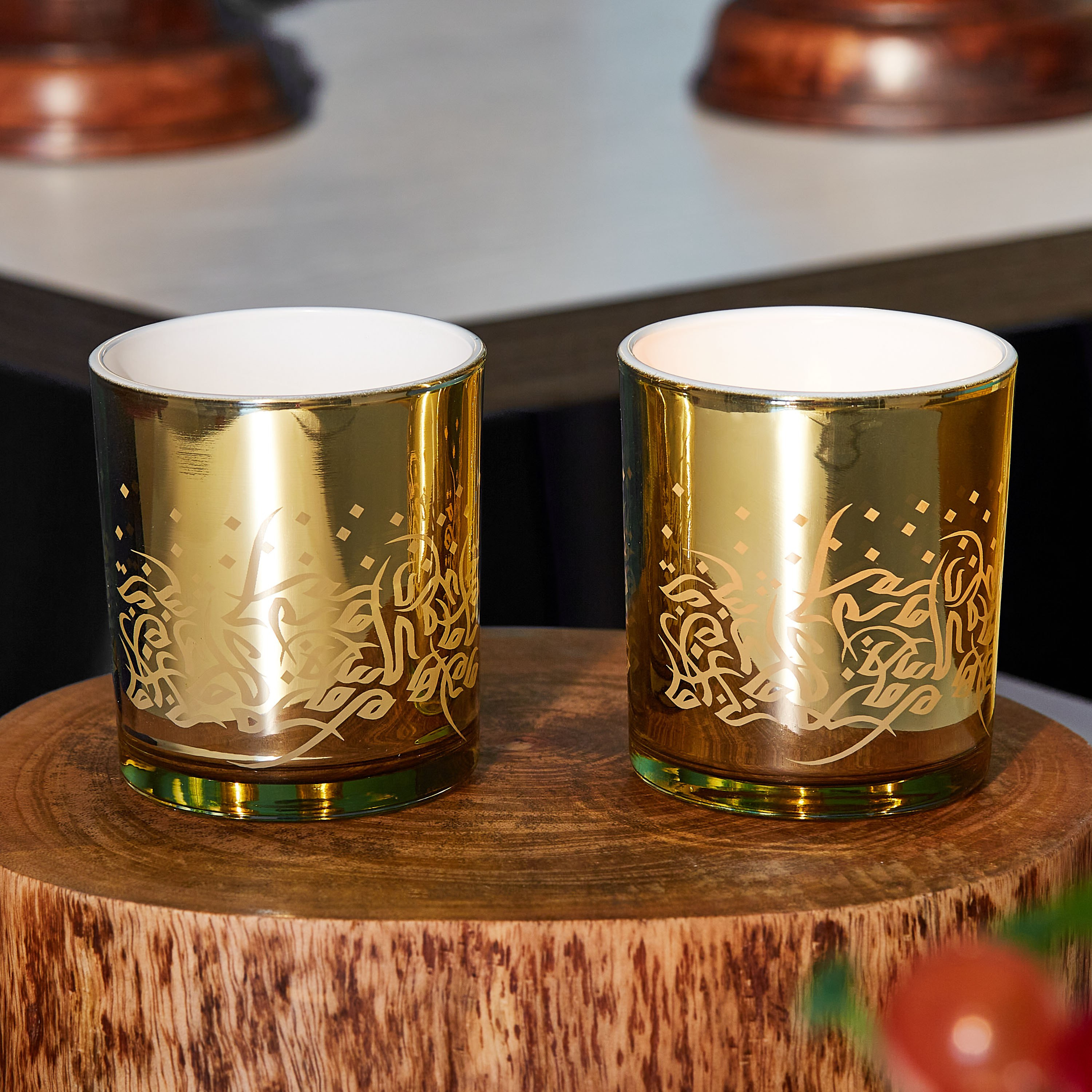 طقم حامل شموع مستقيم قطعتين كاليجرافي من آشر-hbxlivingroom-decorandaccessories-candleholders-image-1