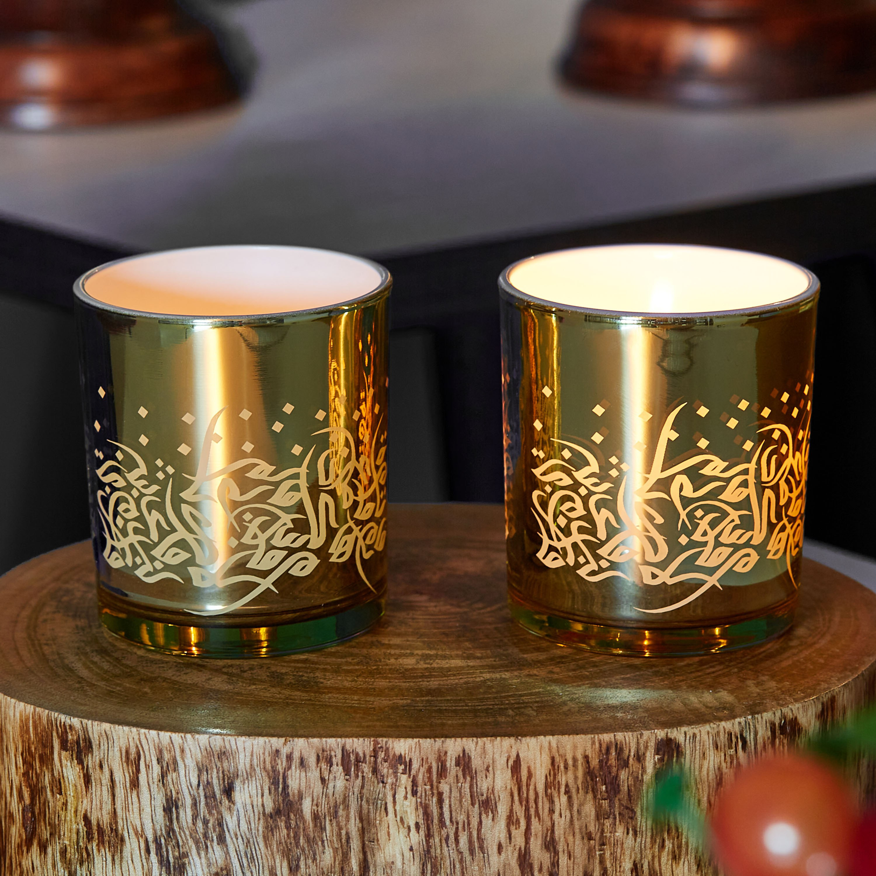طقم حامل شموع مستقيم قطعتين كاليجرافي من آشر-hbxlivingroom-decorandaccessories-candleholders-image-2