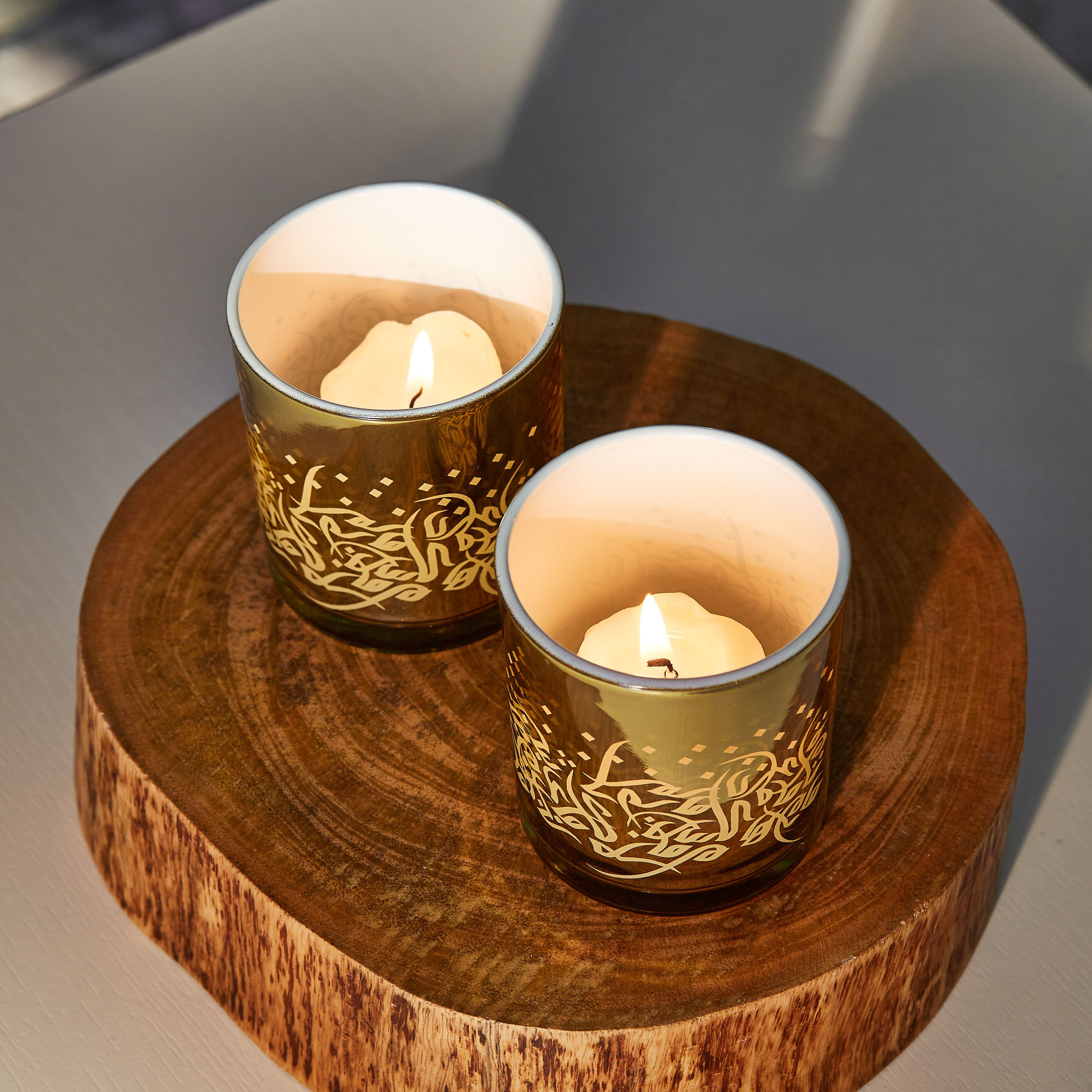 طقم حامل شموع مستقيم قطعتين كاليجرافي من آشر-hbxlivingroom-decorandaccessories-candleholders-image-3
