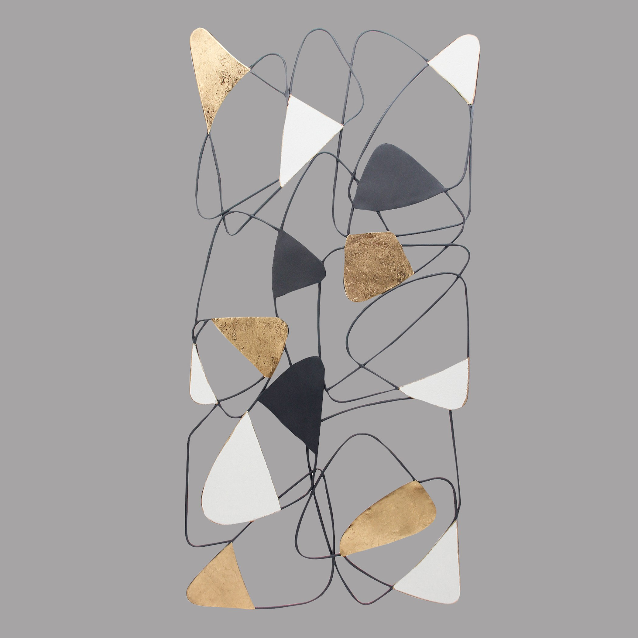Mirage Metal Abstract Shape Flow Wall Art - 119x5x58 cm-hbxlivingroom-walldecor-wallart-image-1