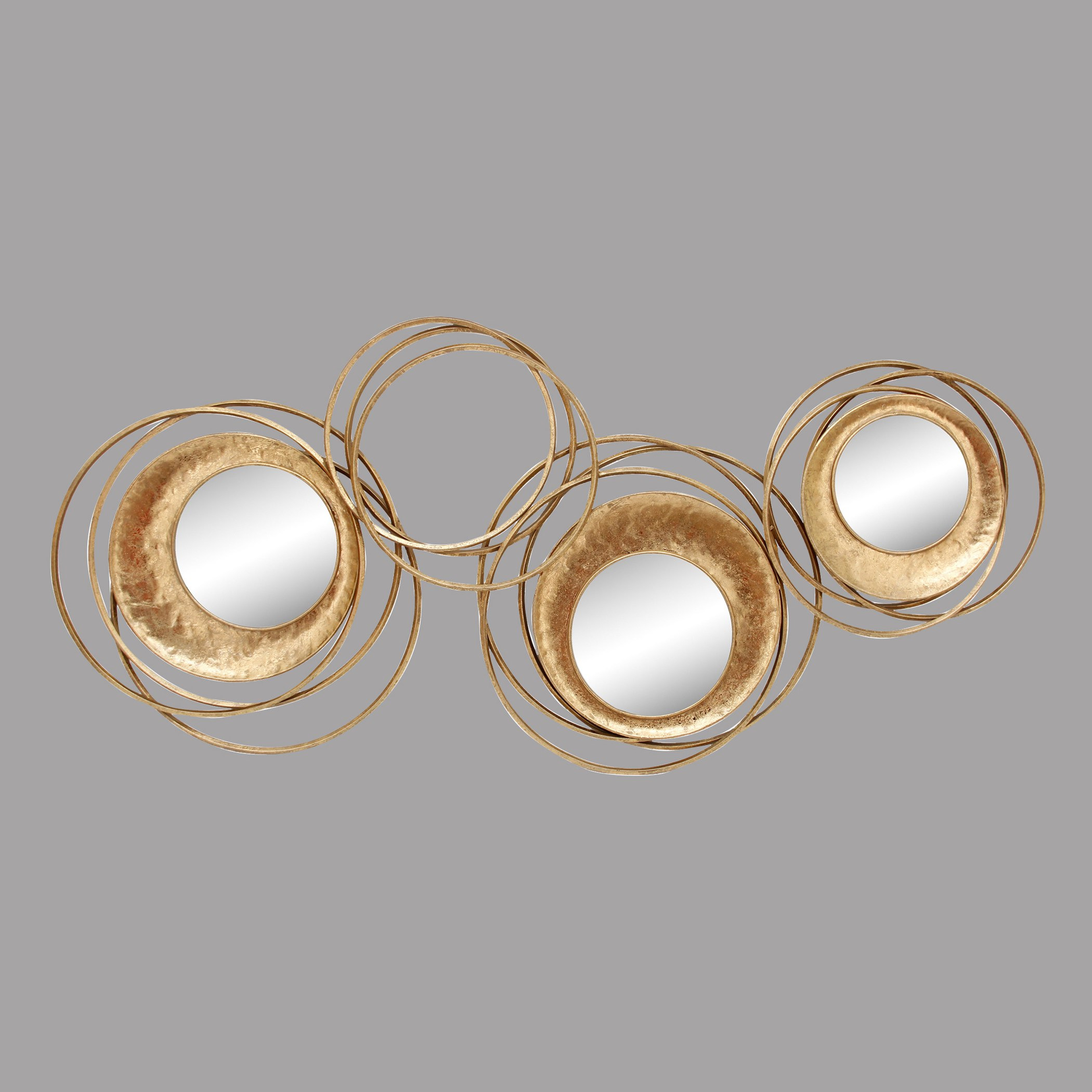 Mirage Metal Concentric Circle Mirror Wall Art - 101x4.5x47 cm-hbxhomeware-hbxdecorandfurnishings-image-1