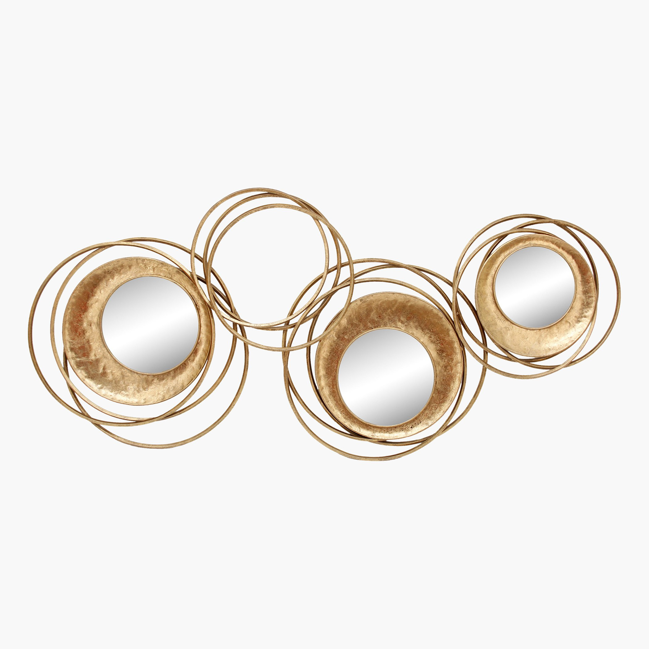 Mirage Metal Concentric Circle Mirror Wall Art - 101x4.5x47 cm-hbxhomeware-hbxdecorandfurnishings-image-2