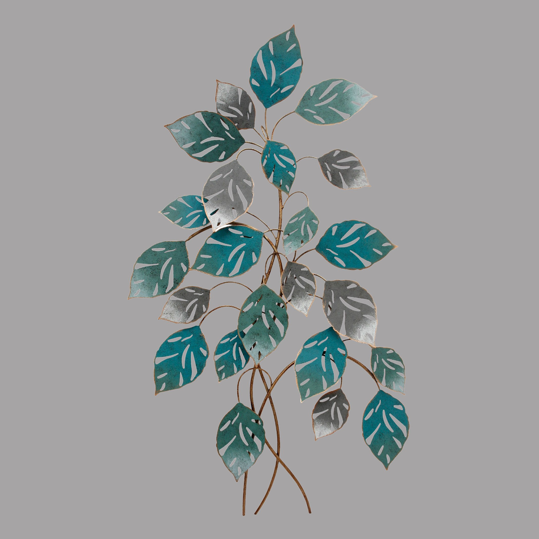 زينة حائط ورق شجر على فروع معدنية من ميراج - 90x6x51.5 سم-hbxlivingroom-walldecor-wallart-image-1