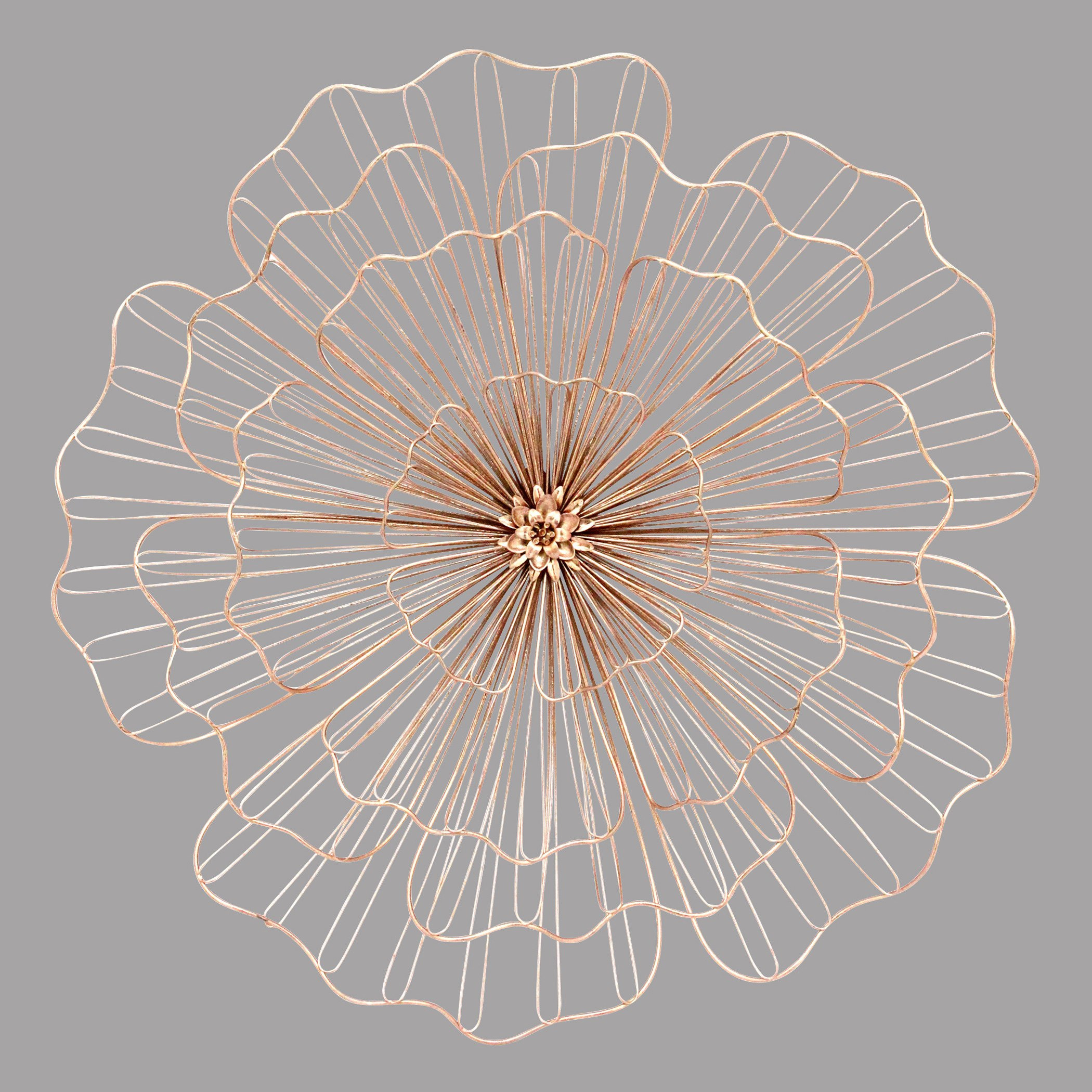 Mirage Metal Netted Flower Wall Art - 58x4.5 cm-hbxlivingroom-walldecor-wallart-image-1