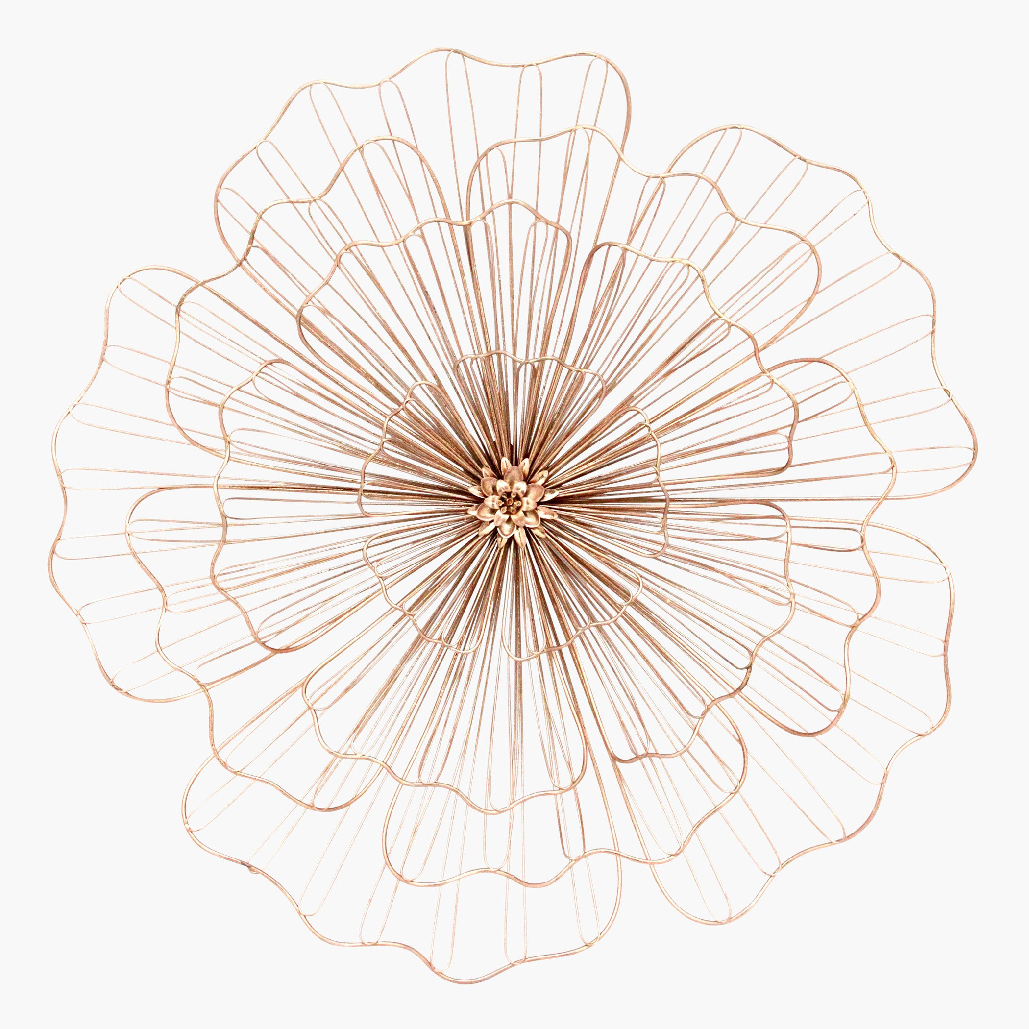 Mirage Metal Netted Flower Wall Art - 58x4.5 cm-hbxlivingroom-walldecor-wallart-image-2