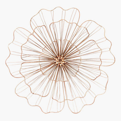 Mirage Metal Small Netted Flower Wall Art - 49.5x4 cm