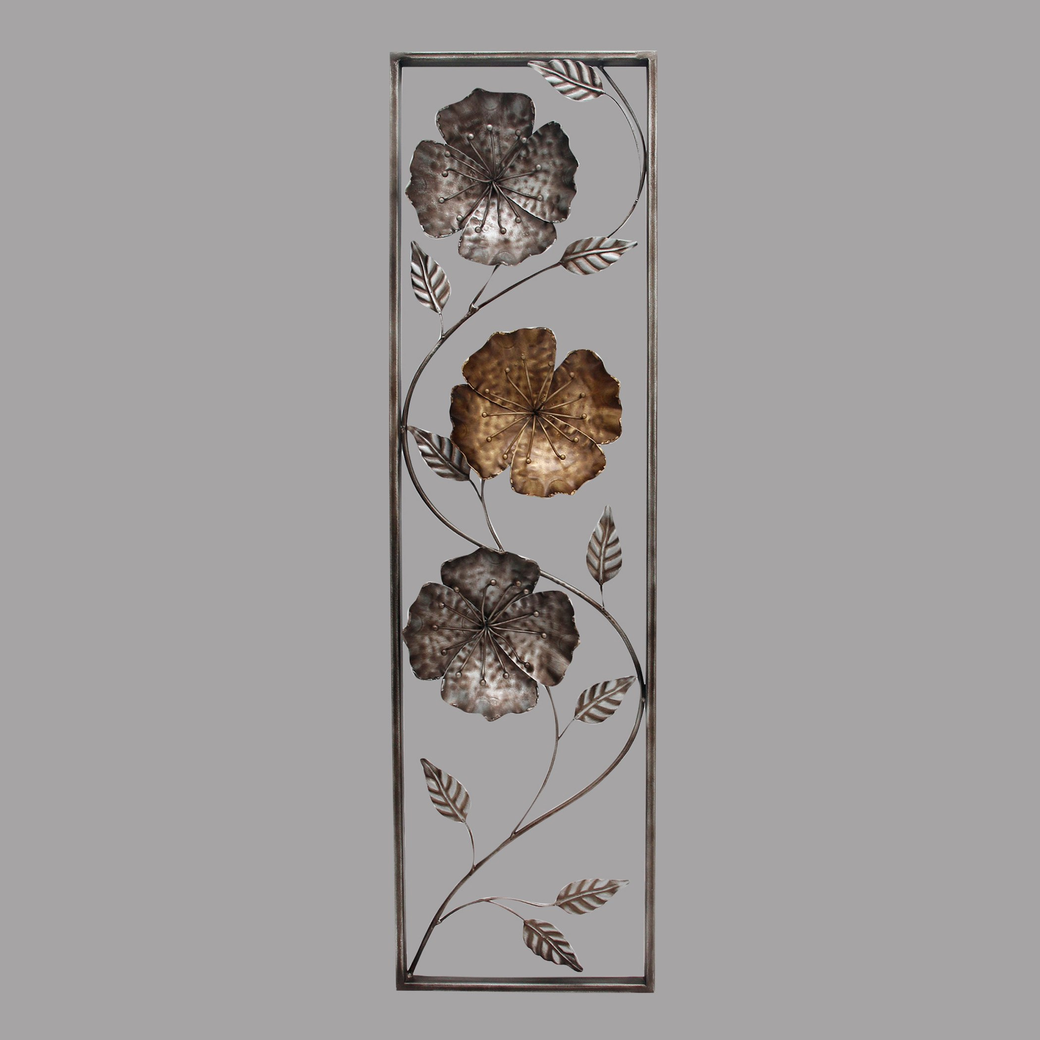 زينة حائط زهور معدنية من ميراج - 25.5 × 5 × 91.5 سم-hbxlivingroom-walldecor-wallart-image-1