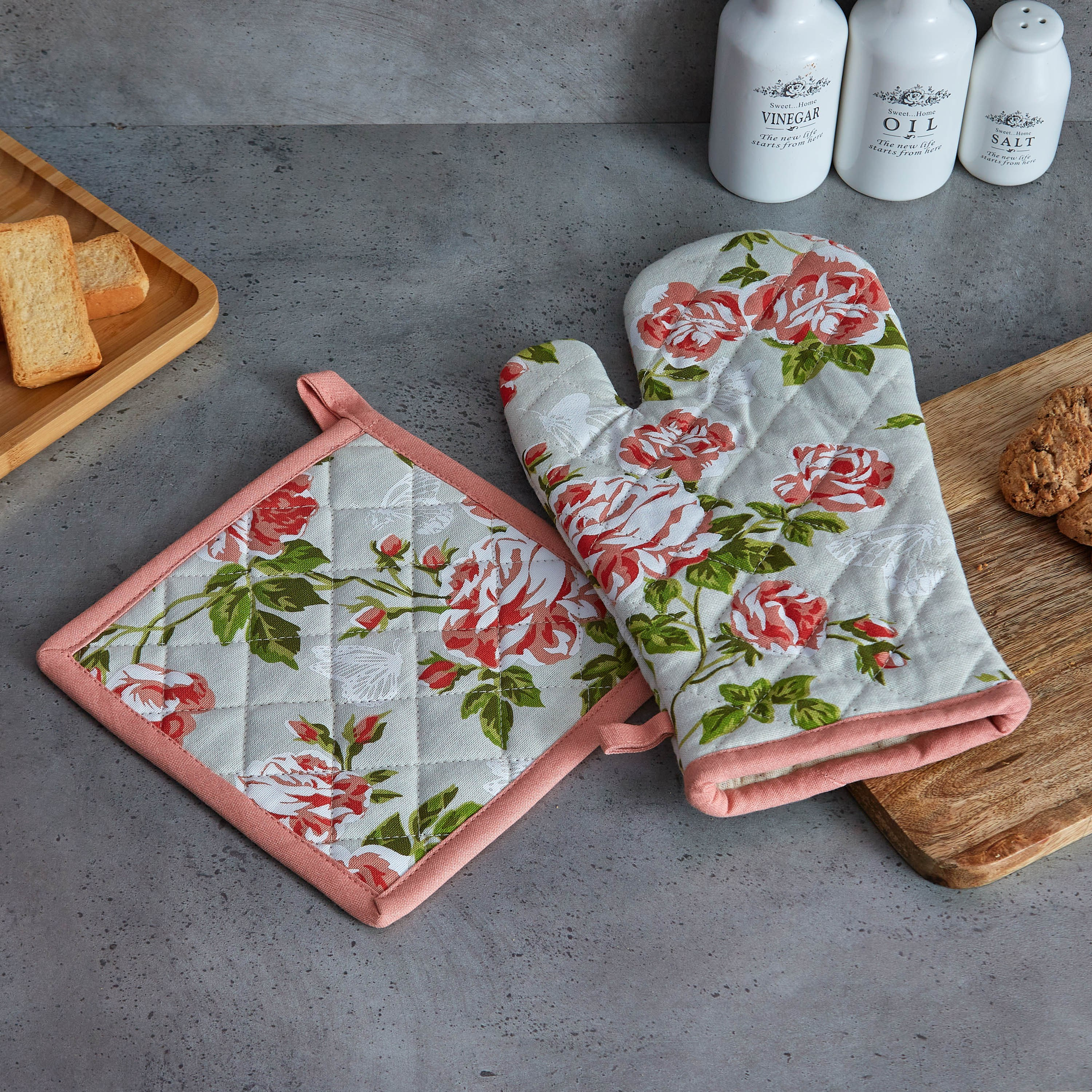 قفاز بطبعات أزهار - 18x30 سم-hbxkitchen-kitchenware-kitchenaccessories-image-3