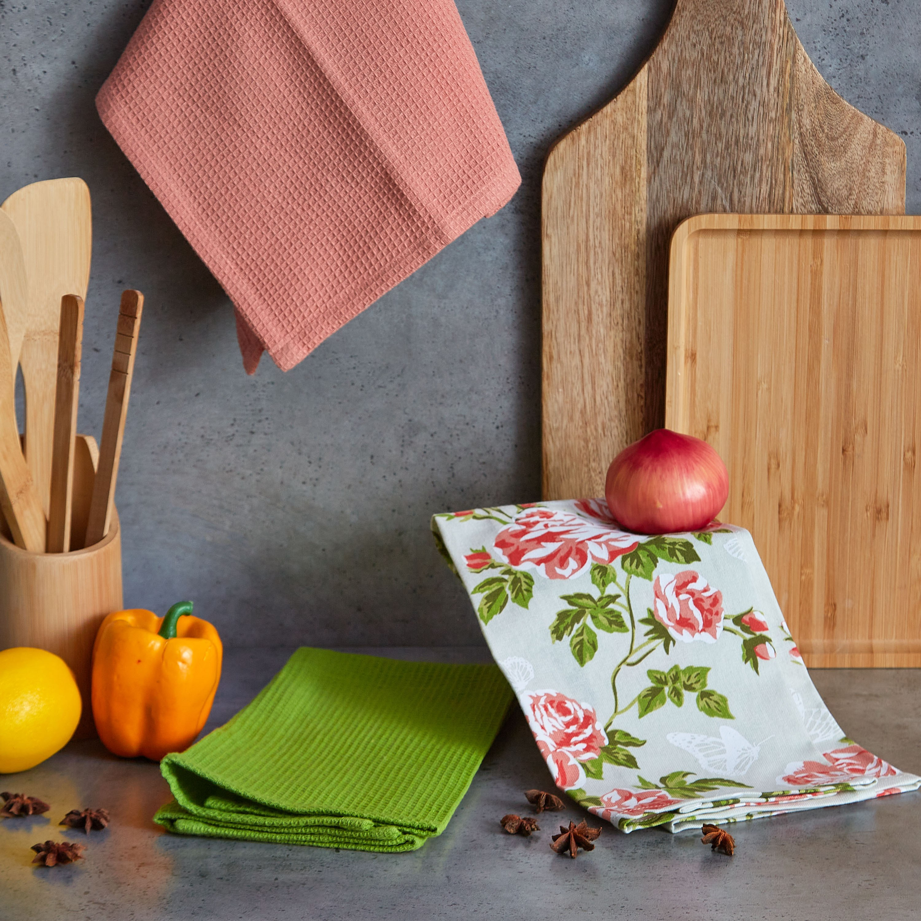 طقم مناشف مطبخ 3 قطع من فلورا - 40x60 سم-hbxhomeware-kitchenware-kitchenlinens-image-3