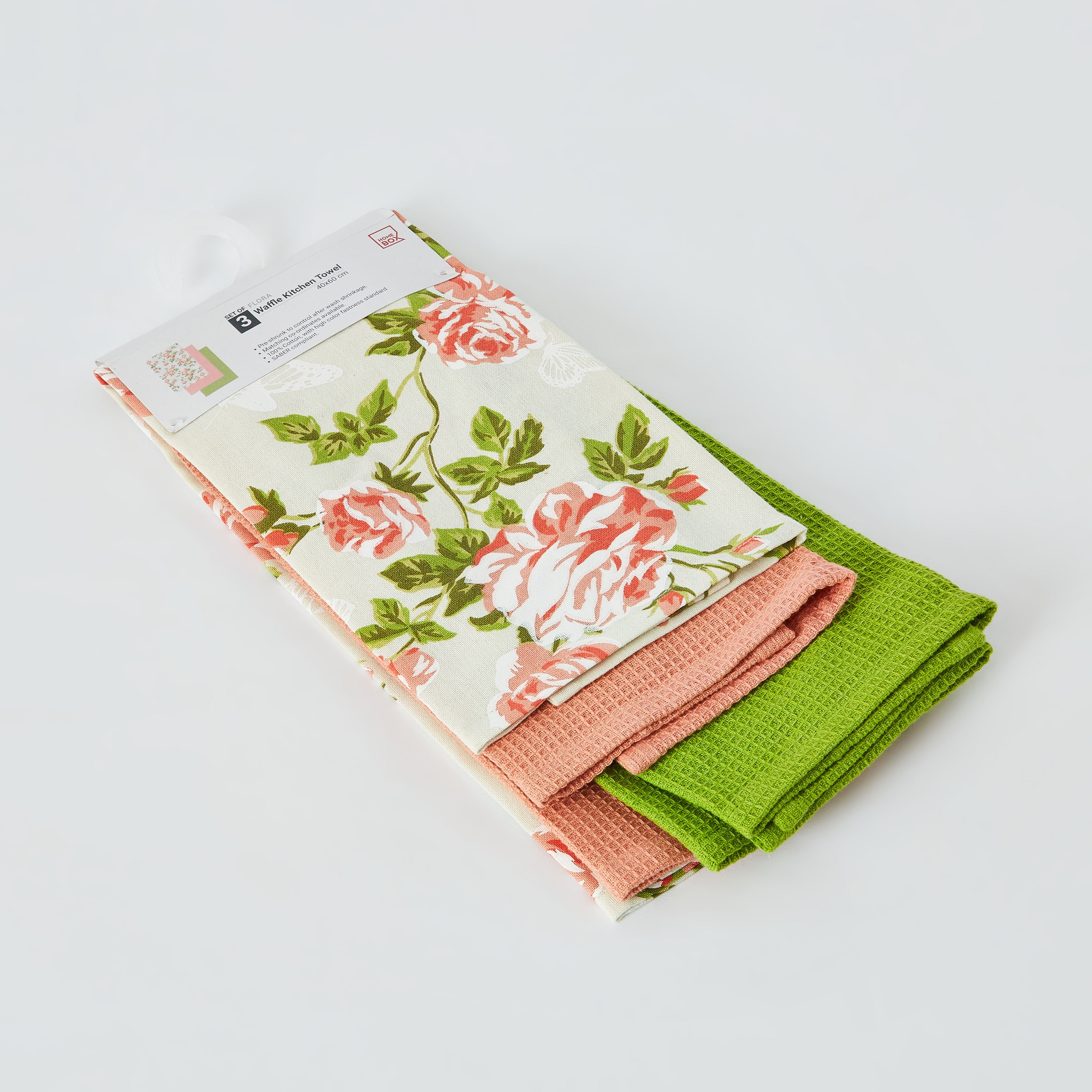 طقم مناشف مطبخ 3 قطع من فلورا - 40x60 سم-hbxhomeware-kitchenware-kitchenlinens-image-4