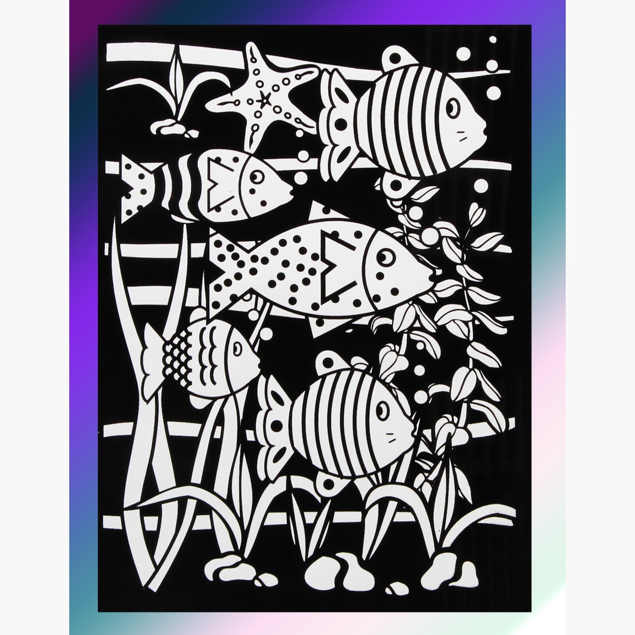 كتاب تلوين برسومات سمك و6 ألوان ماركر بطرف لباد دي آي واي-hbxhomeware-hbxkidsandyouth-image-1
