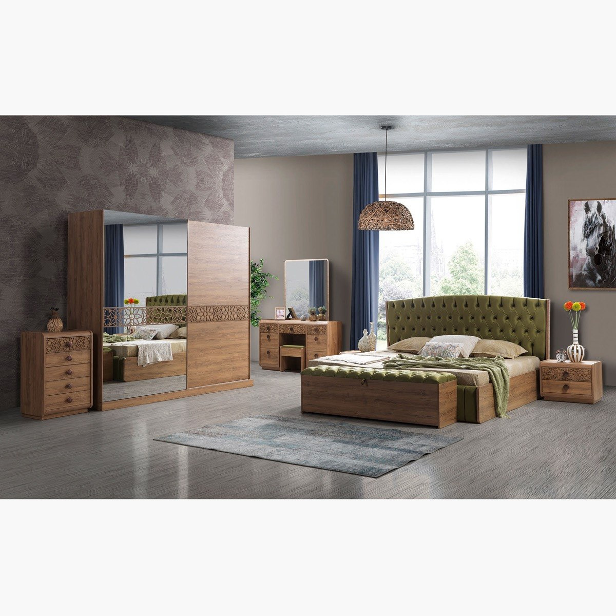 وحدة تخزين بـ 5 أدراج من بلومنجديل-hbxfurniture-dressersandchests-chestofdrawers-image-5