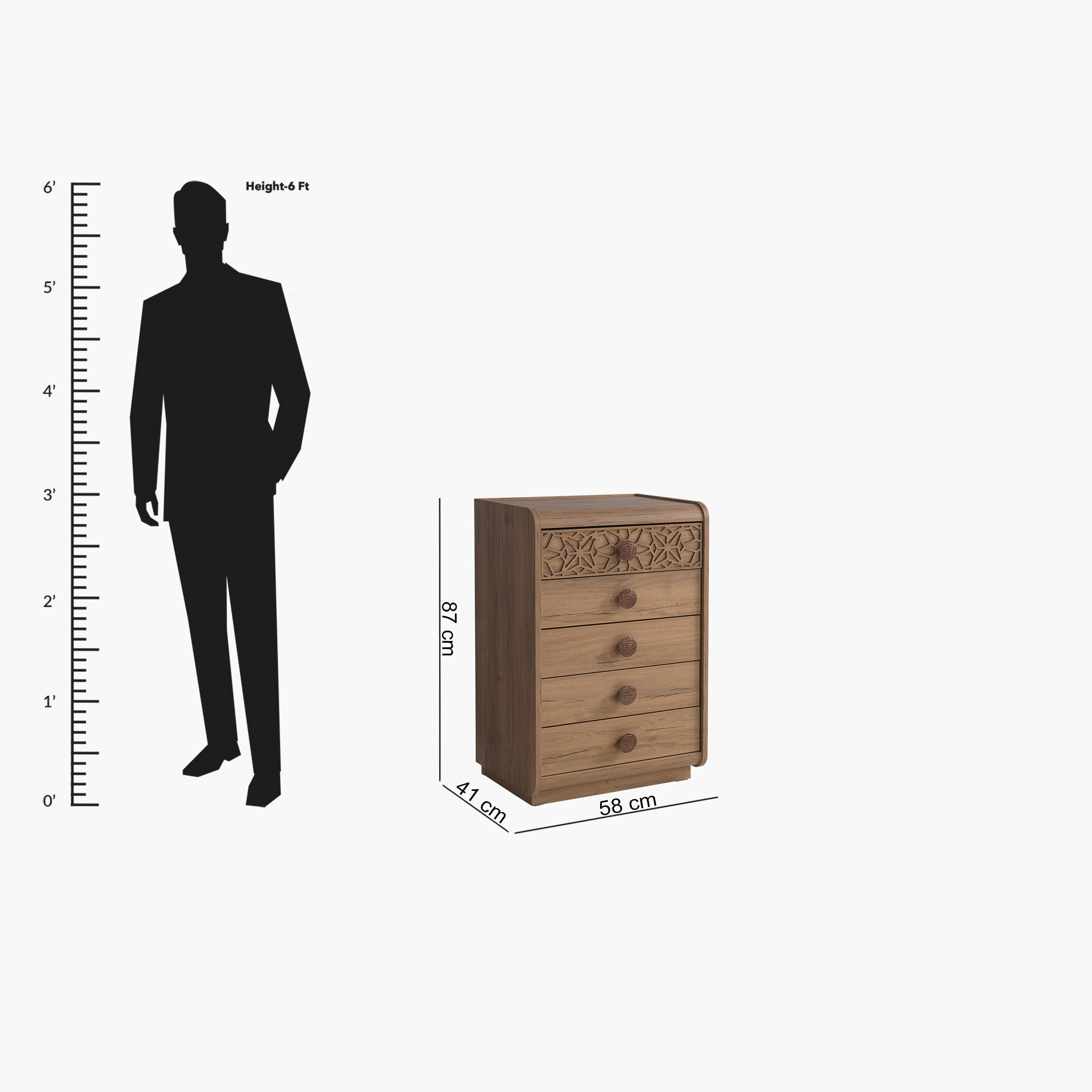 وحدة تخزين بـ 5 أدراج من بلومنجديل-hbxfurniture-dressersandchests-chestofdrawers-image-6