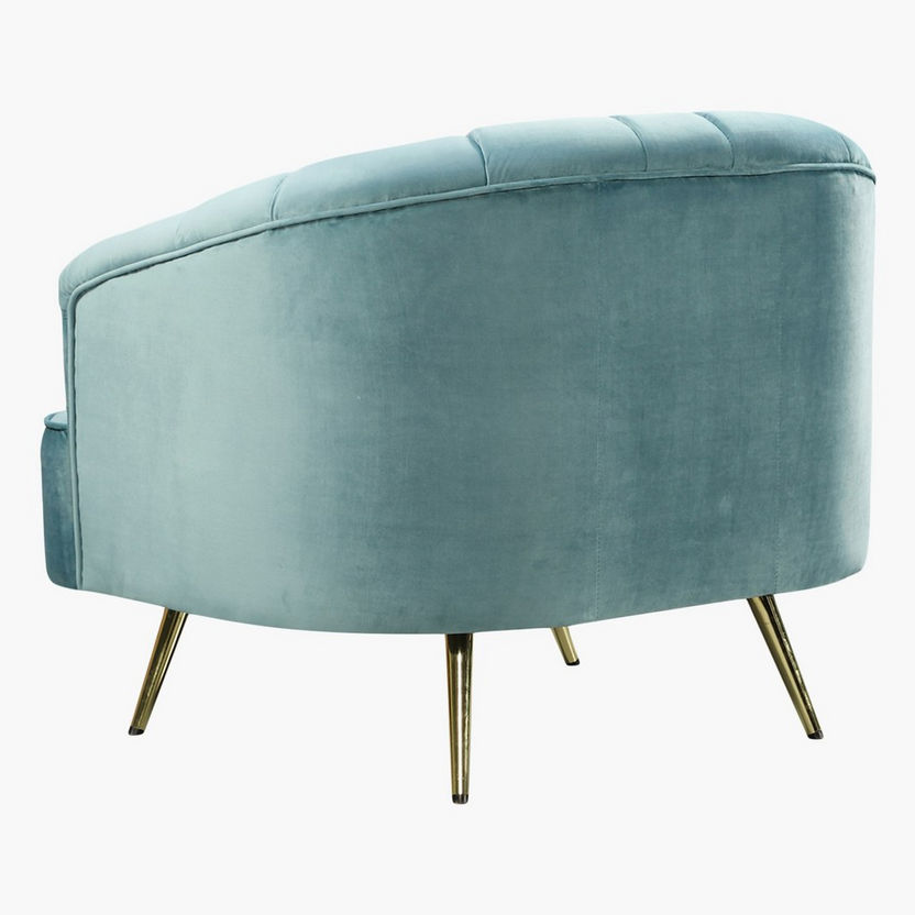 Melrose 1-Seater Velvet Sofa-Armchairs-image-5
