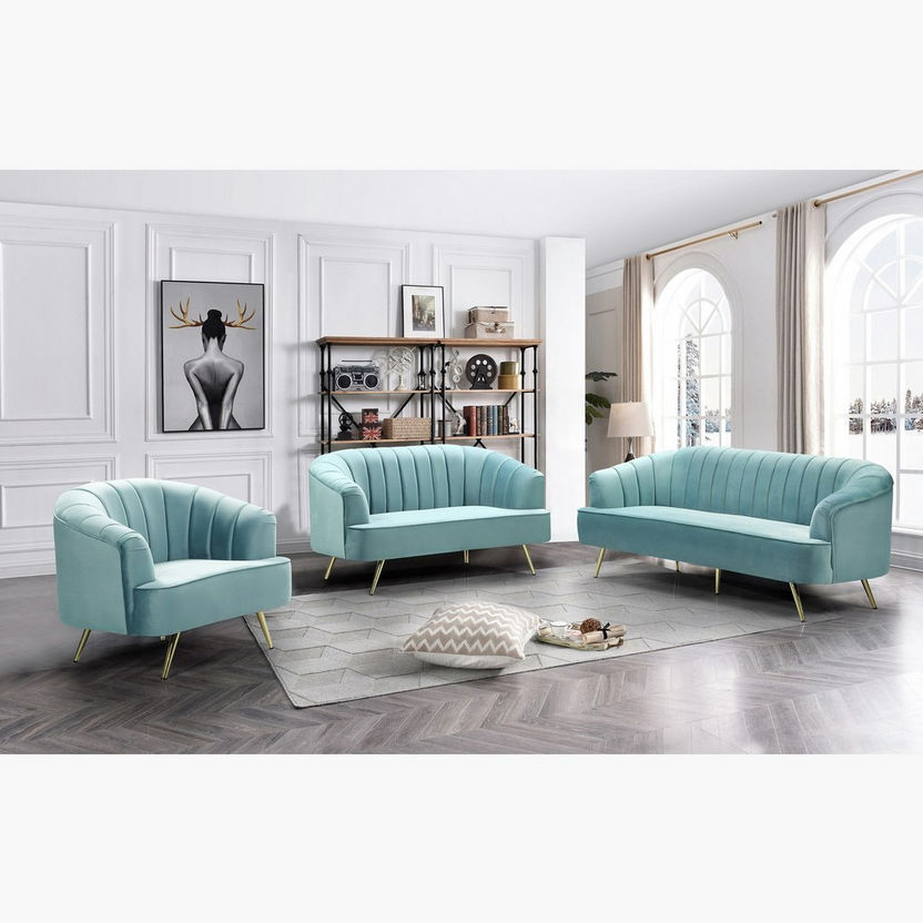 Melrose 1-Seater Velvet Sofa-Armchairs-image-6