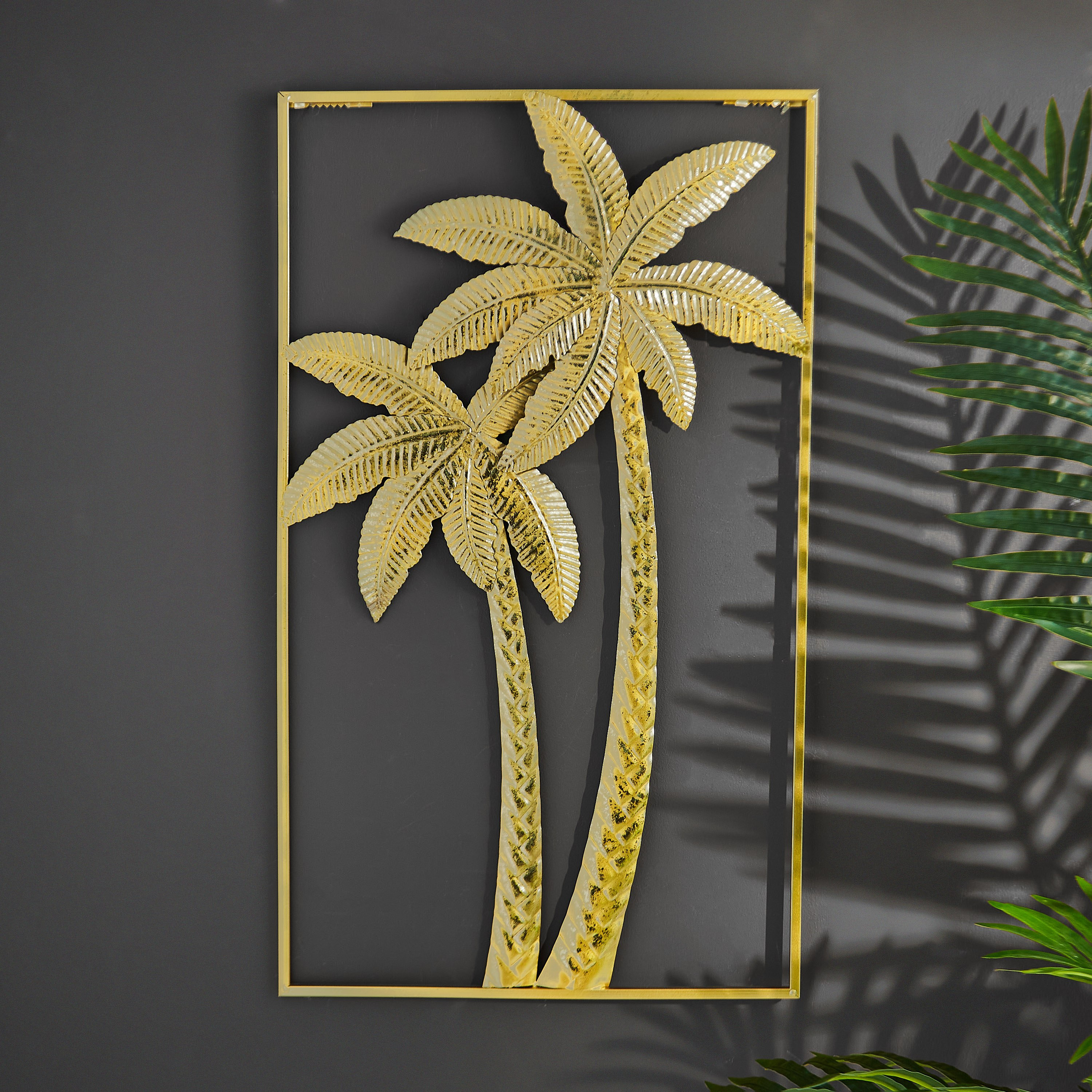 زينة حائط نخل متقاطع معدني من لاتين-hbxdiningroom-walldecor-wallart-image-1