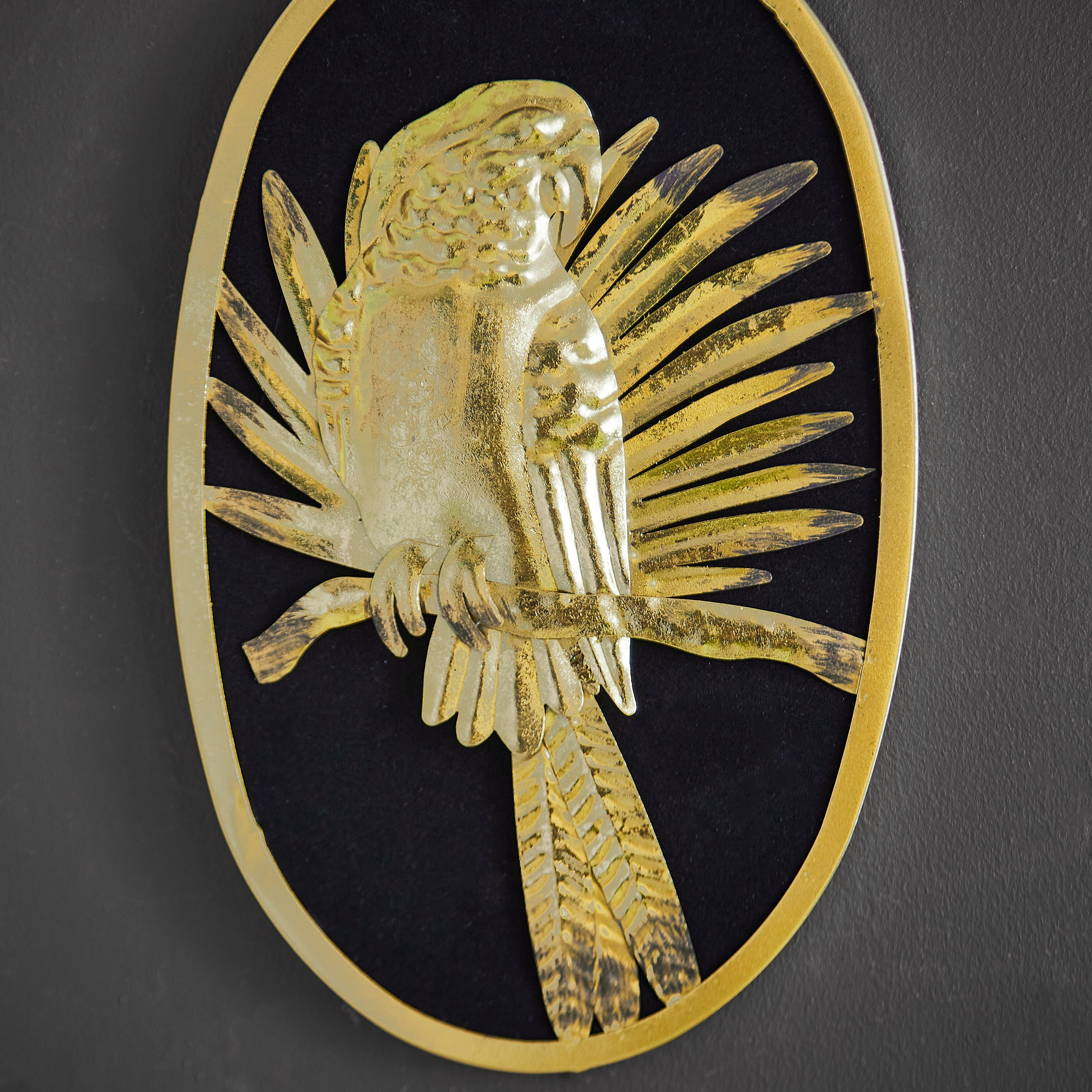 زينة حائط ببغاء معدني من لاتين-hbxdiningroom-walldecor-wallart-image-2