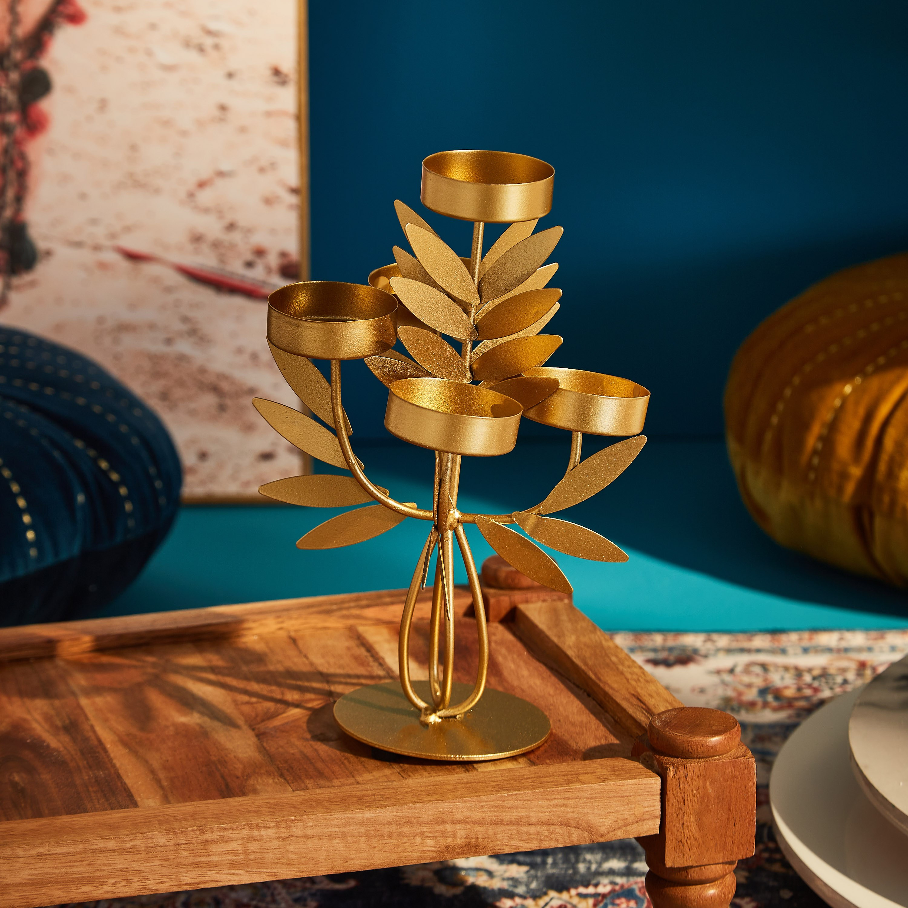 حامل شموع معدني ورق شجر من لاتين-hbxlivingroom-decorandaccessories-candleholders-image-1