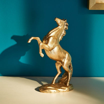 Latin Polyresin Leaping Horse Figurine