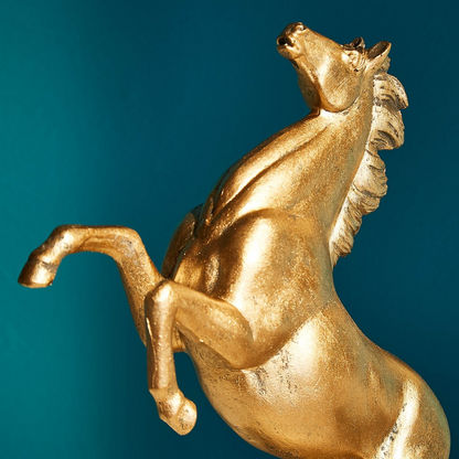 Latin Polyresin Leaping Horse Figurine