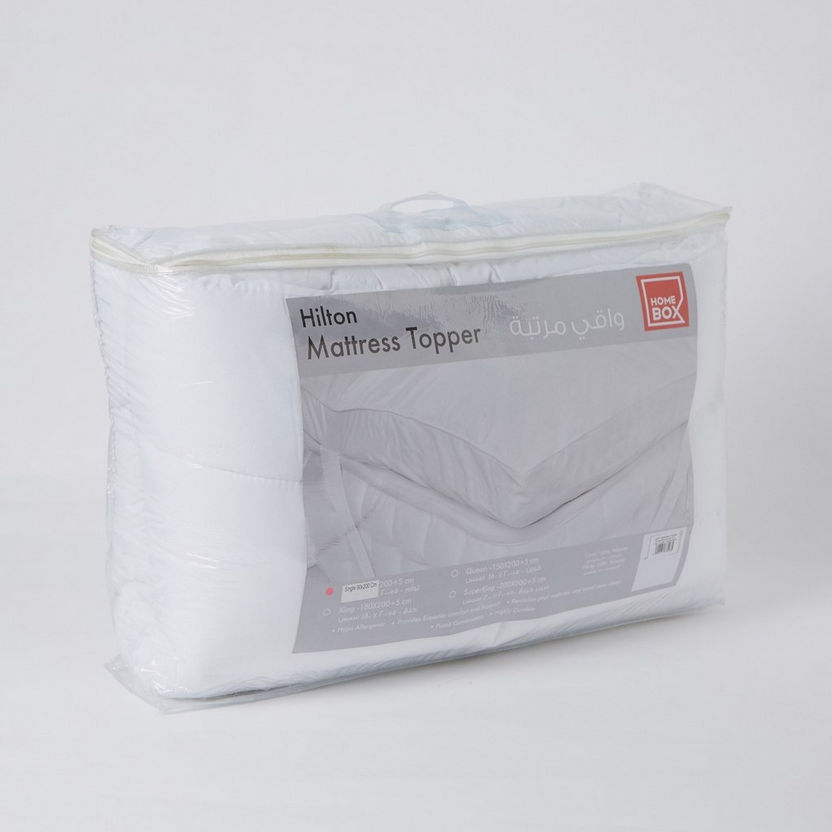 Hilton Single Mattress Topper - 90x200 cm-Protectors and Toppers-image-4