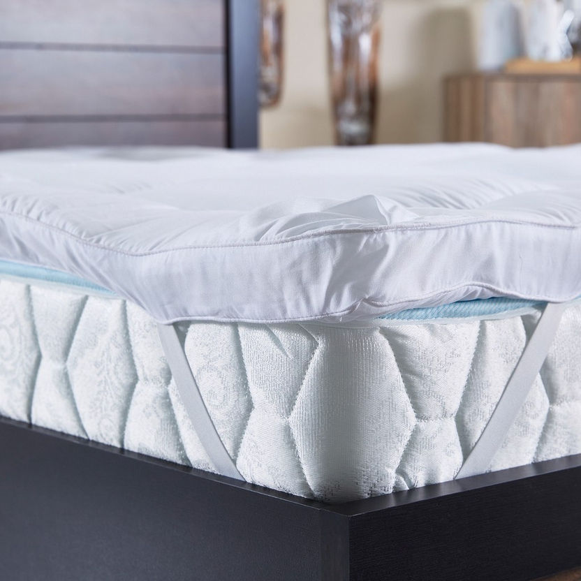 Hilton Queen Size Mattress Topper - 150x200 cm-Protectors and Toppers-image-1