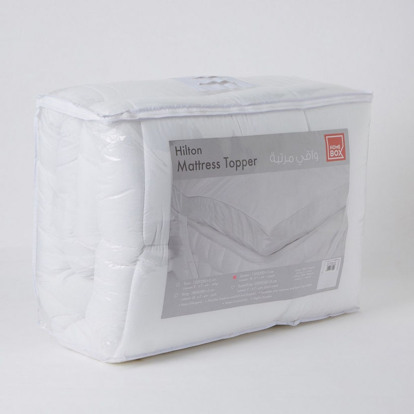 Hilton Queen Size Mattress Topper - 150x200 cm-Protectors and Toppers-image-4
